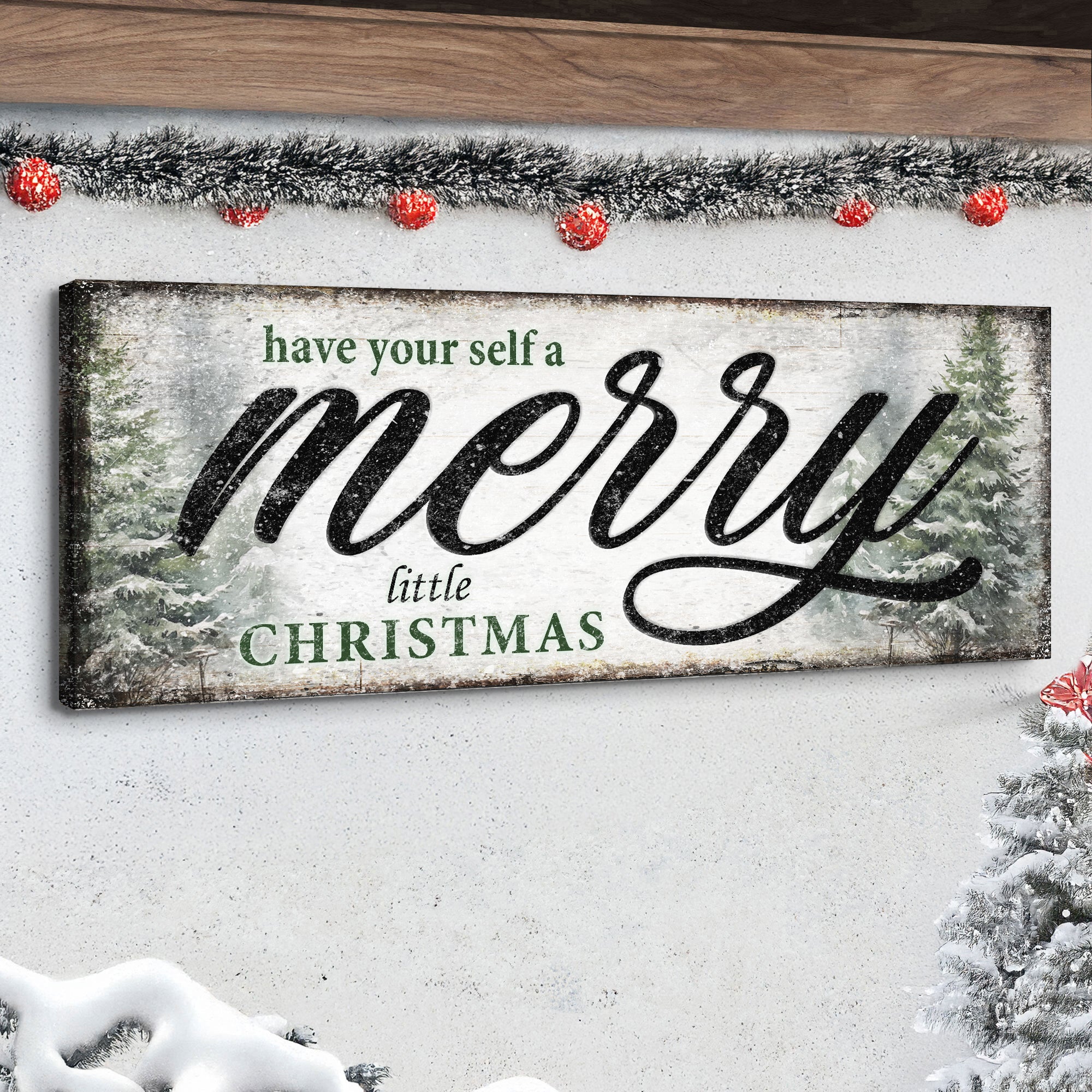 Have Yourself a Merry Little Christmas Sign VII on sale at MyriadMart