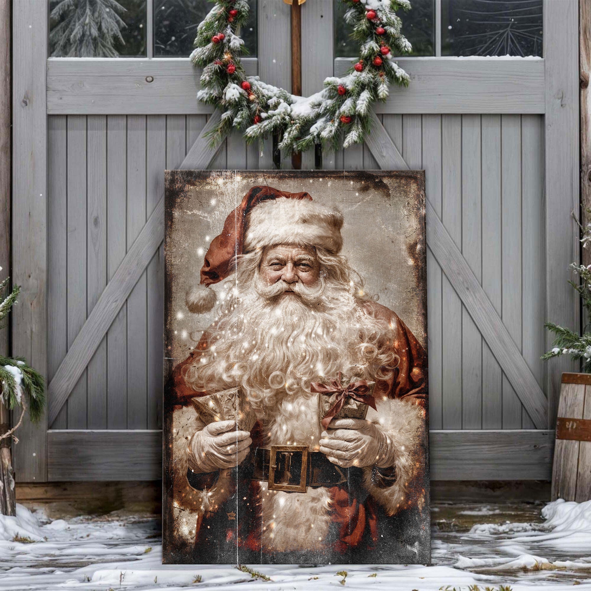 Vintage Christmas Santa Claus Wall Art IV on sale at MyriadMart