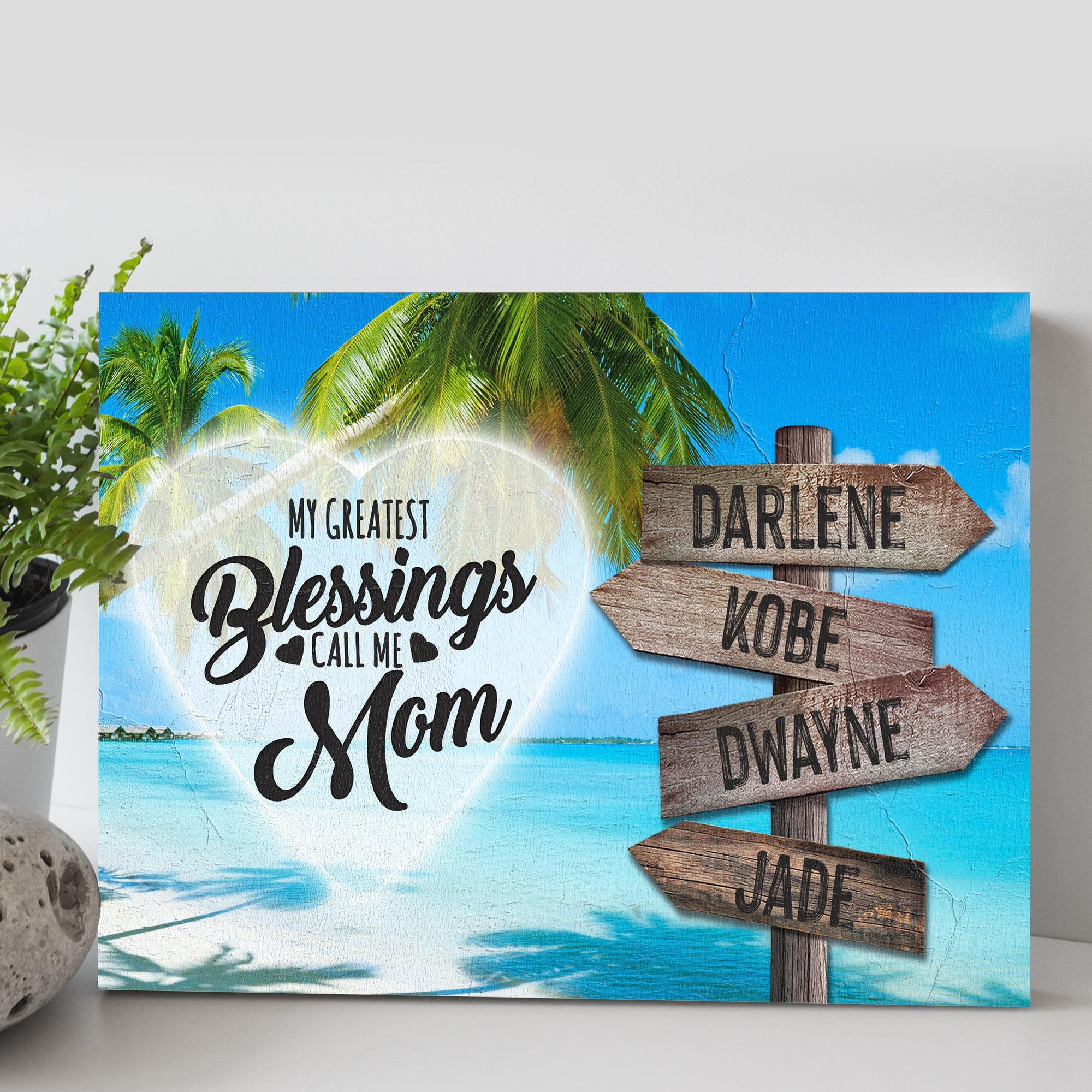 Mother's Day Sign My Greatest Blessings Call Me Mom on sale at MyriadMart
