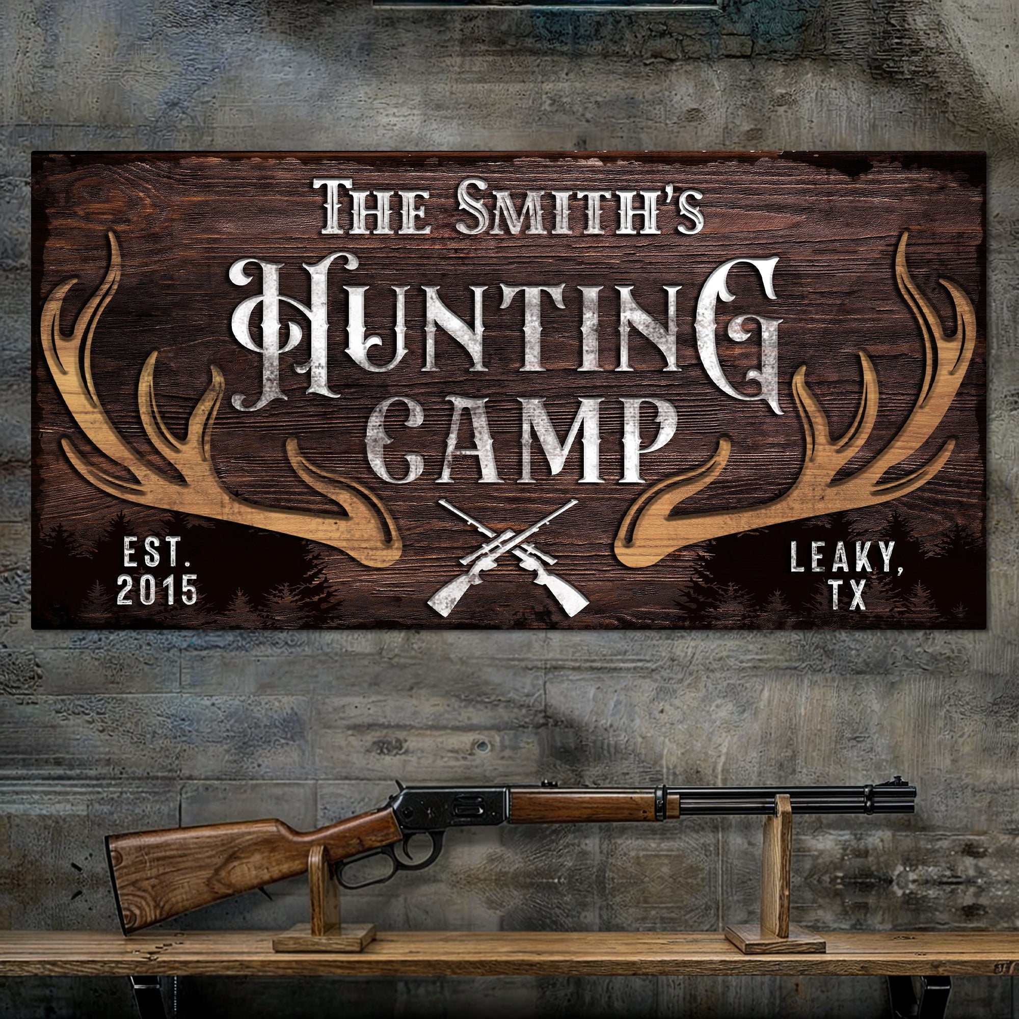 Family Hunting Camp Sign on sale at MyriadMart