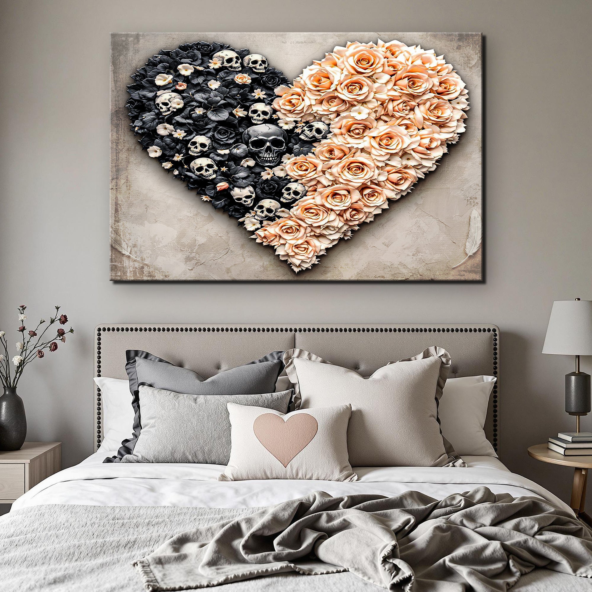 Skull and Flowers Wall Art on sale at MyriadMart