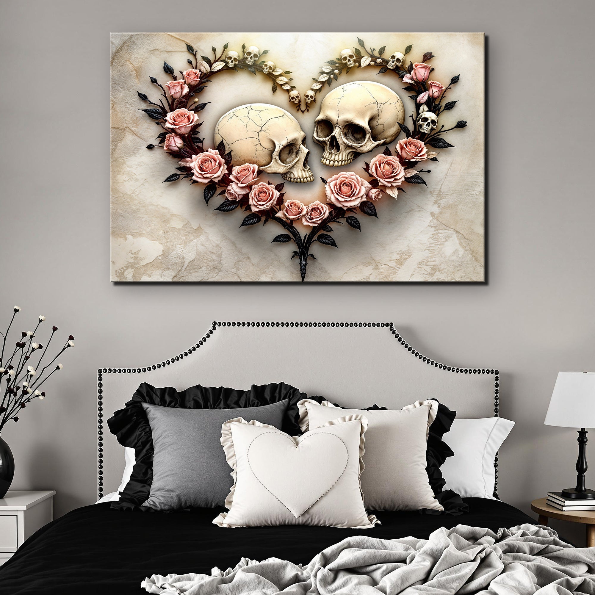 Skull and Flowers Wall Art VI on sale at MyriadMart