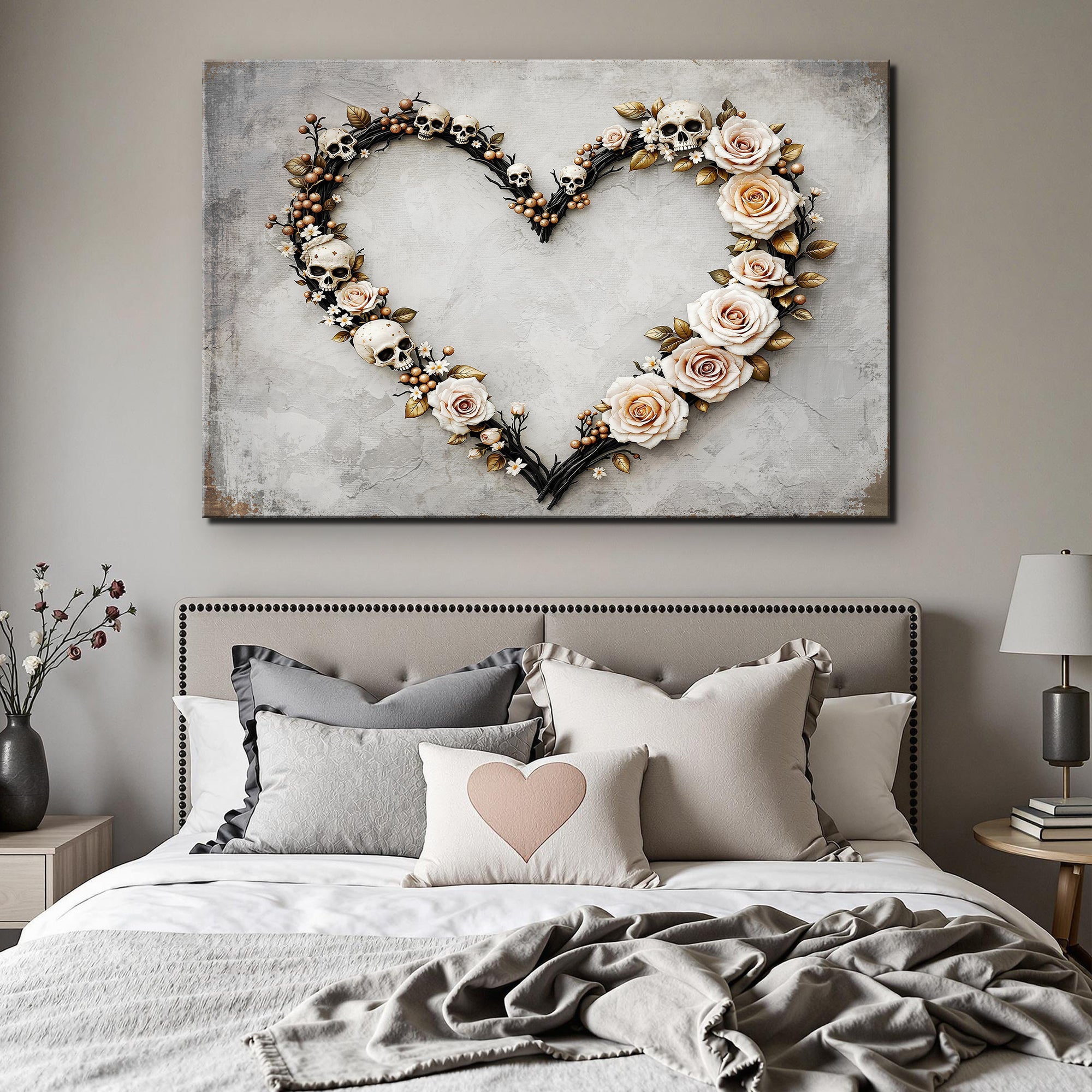 Skull and Flowers Wall Art X on sale at MyriadMart