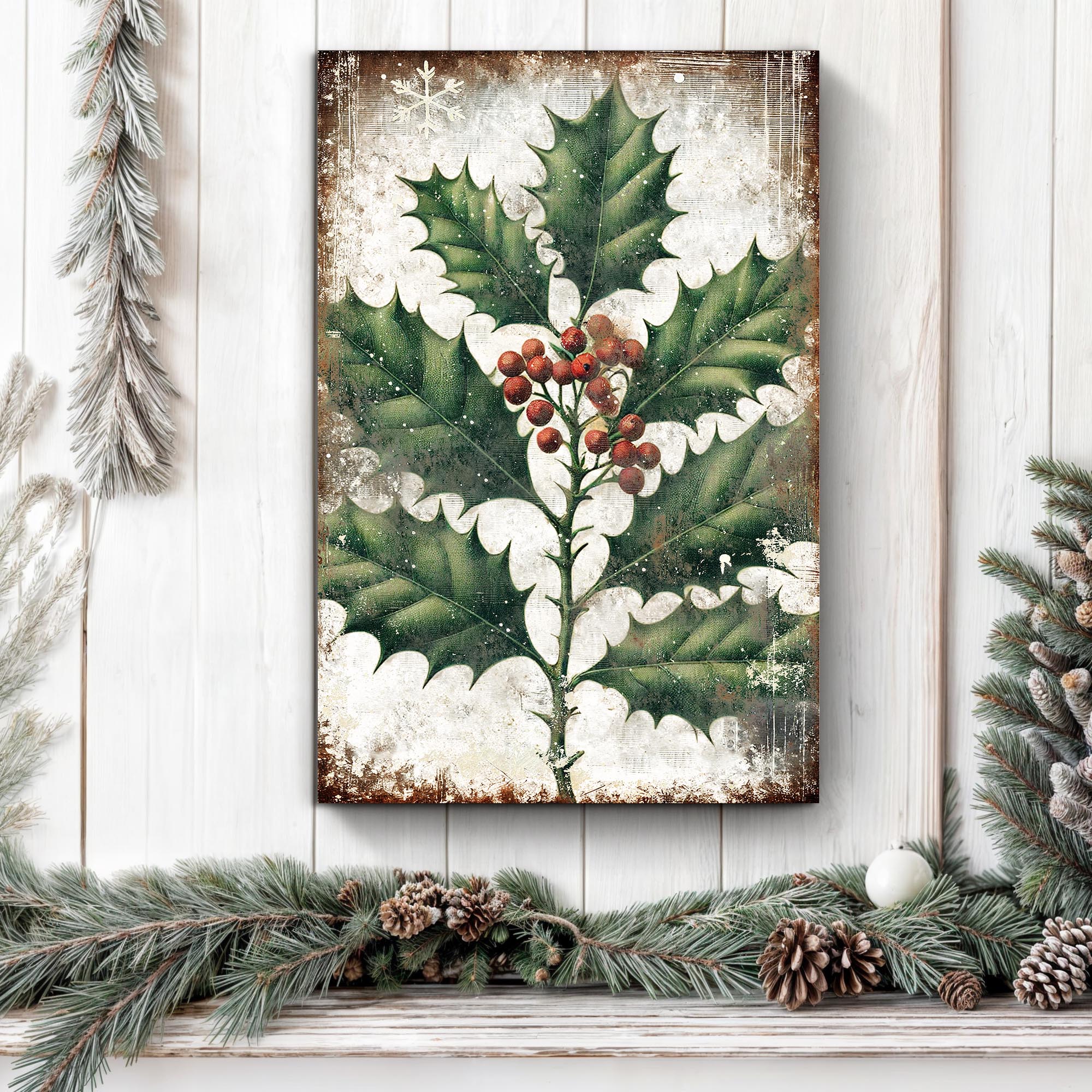 Christmas Holly Wall Art on sale at MyriadMart
