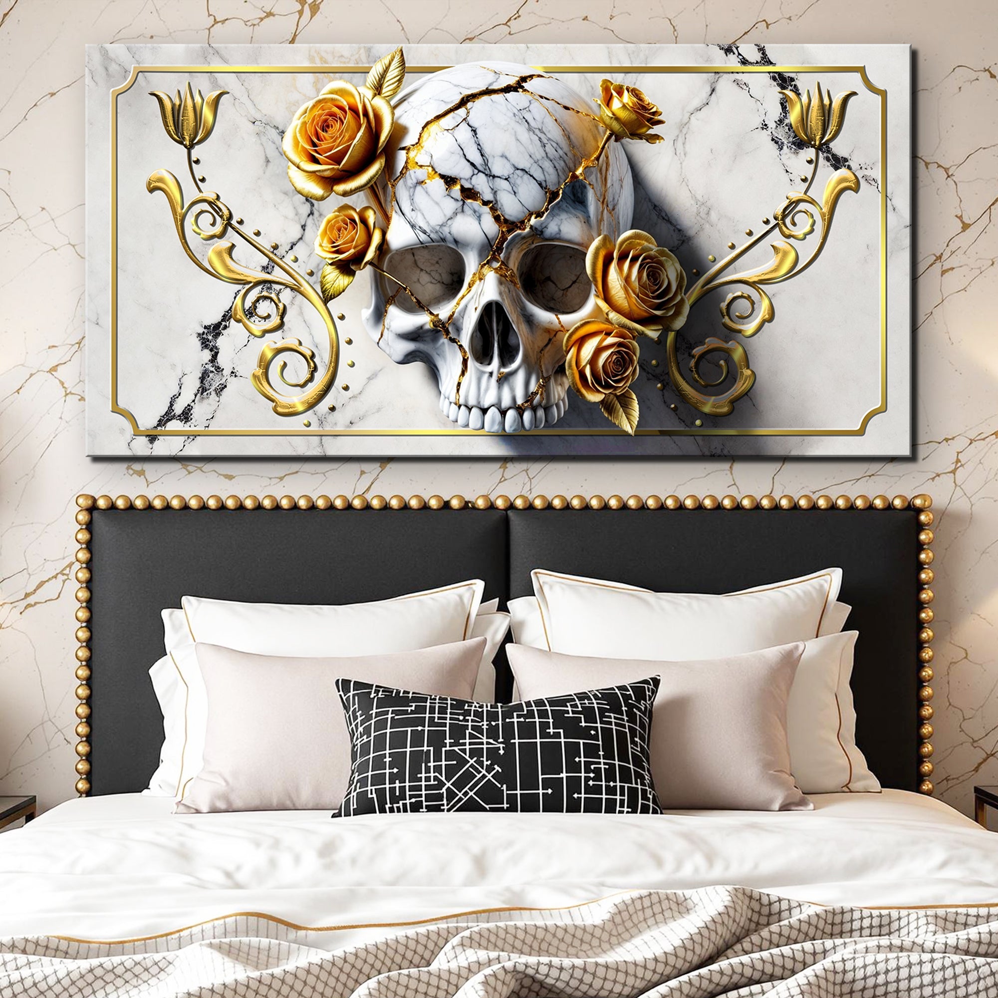 3D Rose and Skull Wall Art on sale at MyriadMart