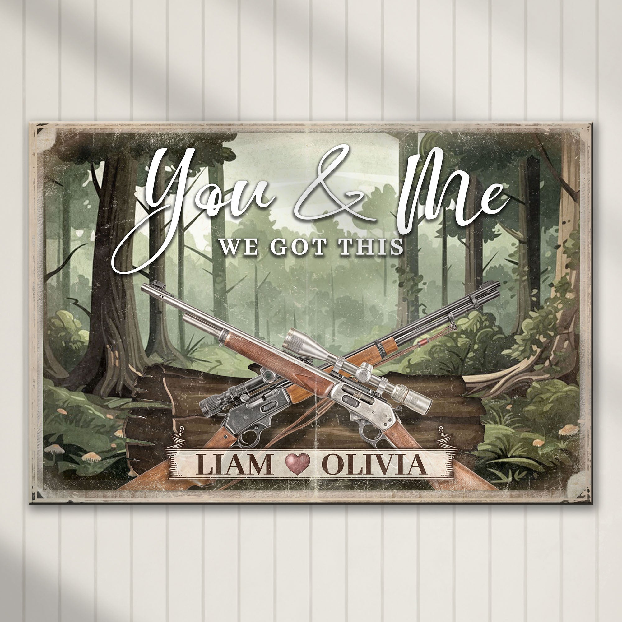 Gun Themed We Got This Couple Sign on sale at MyriadMart