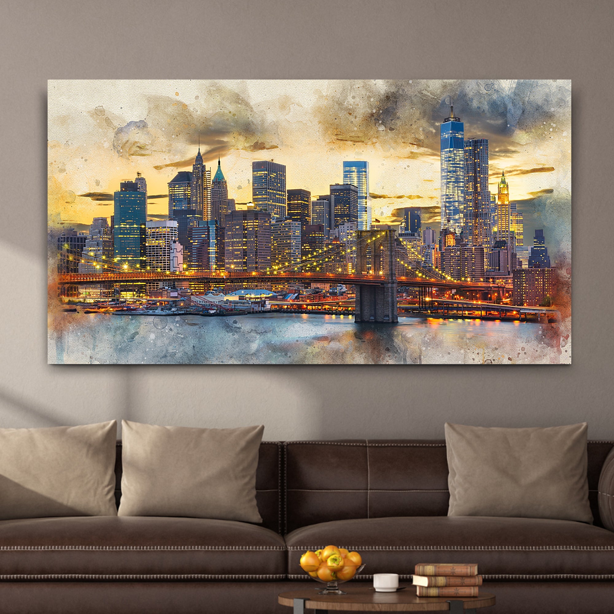 New York City Night View Canvas Wall Art on sale at MyriadMart