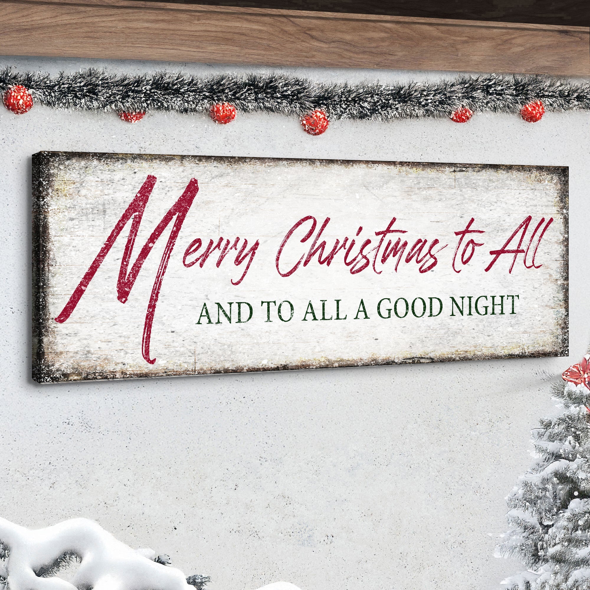 Merry Christmas To All And Goodnight Sign III on sale at MyriadMart