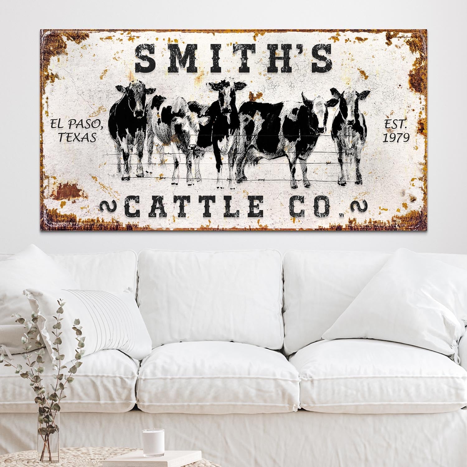 Personalized Cattle Sign II on sale at MyriadMart