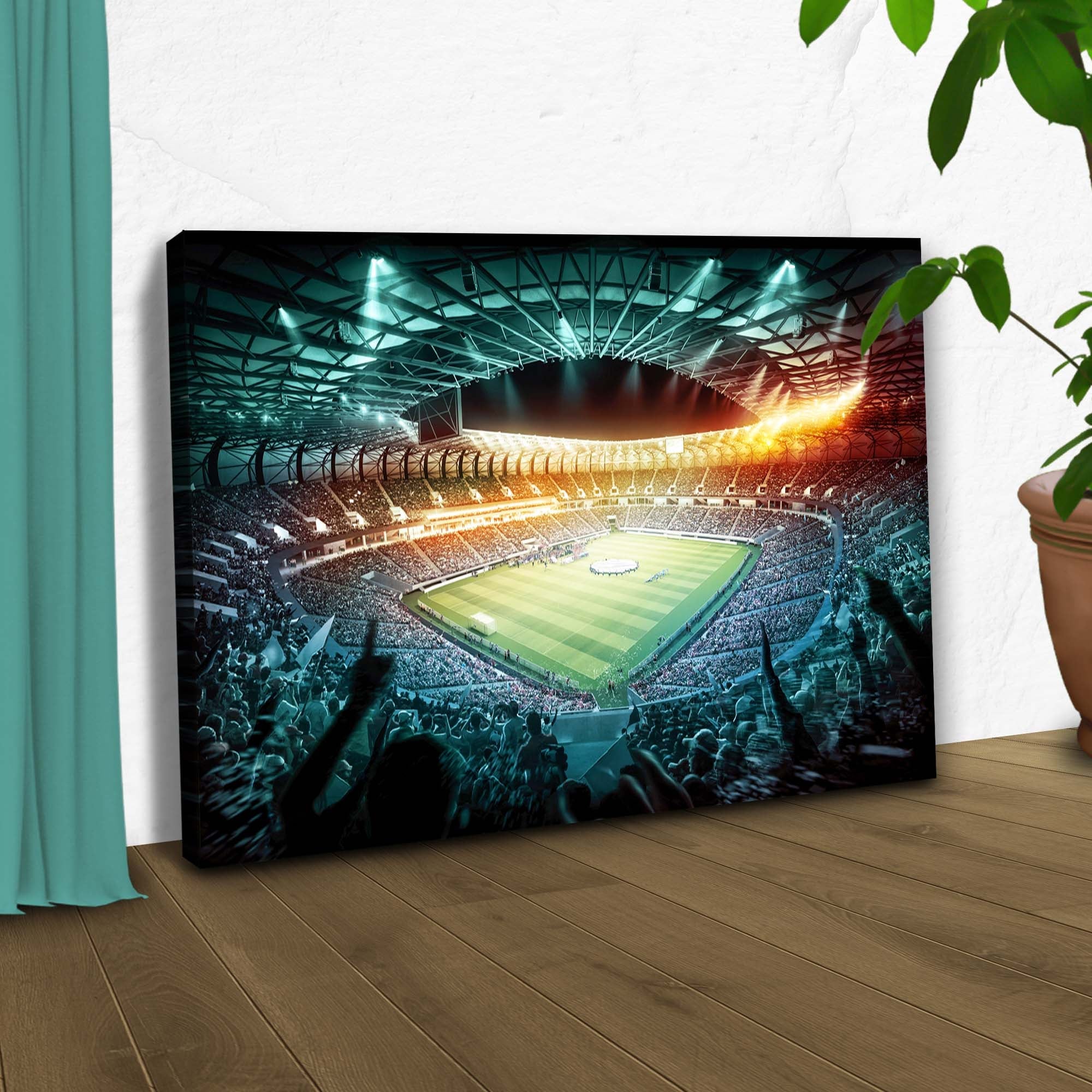 Stadium Soccer Full Packed Canvas Wall Art on sale at MyriadMart