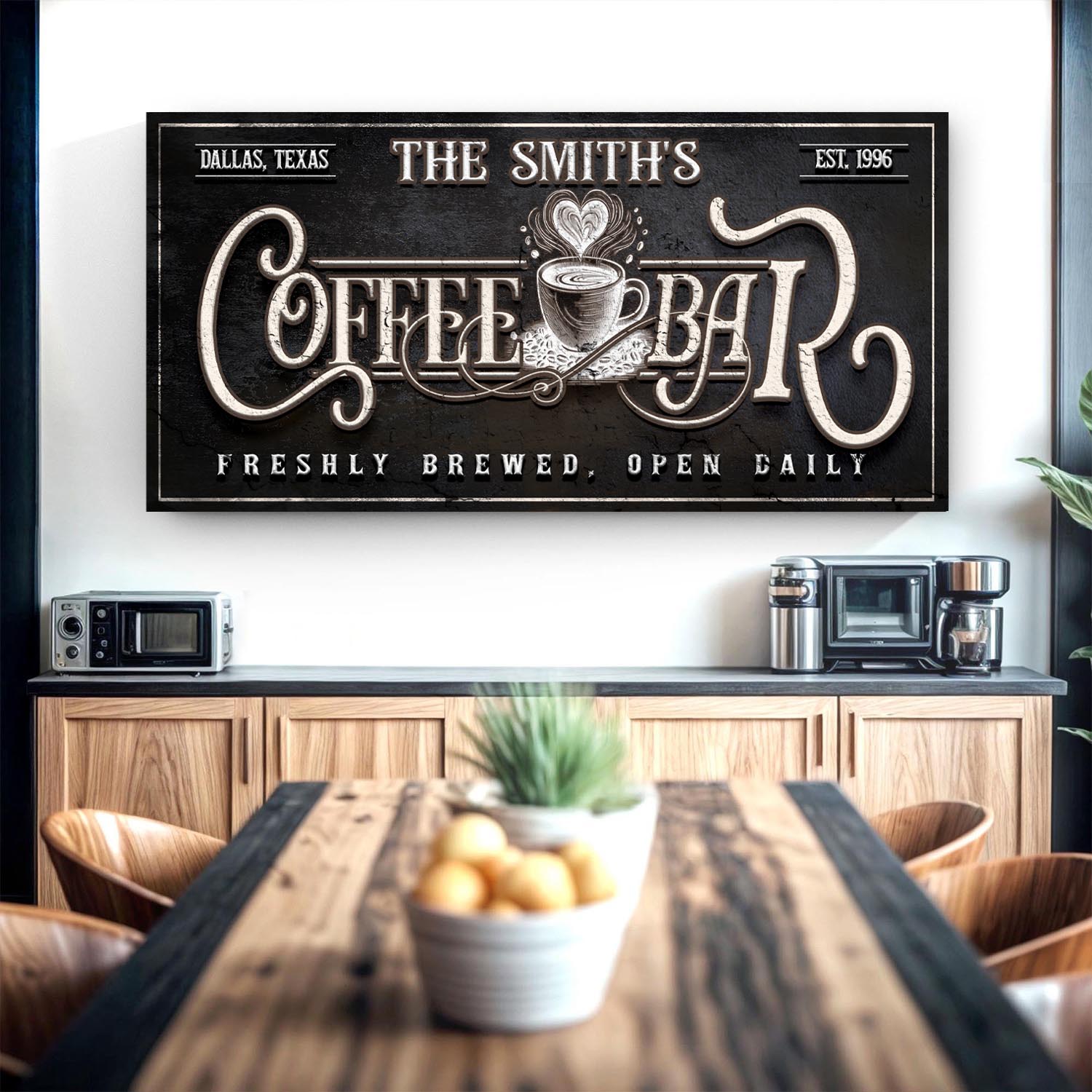 Personalized Coffee Bar Sign on sale at MyriadMart