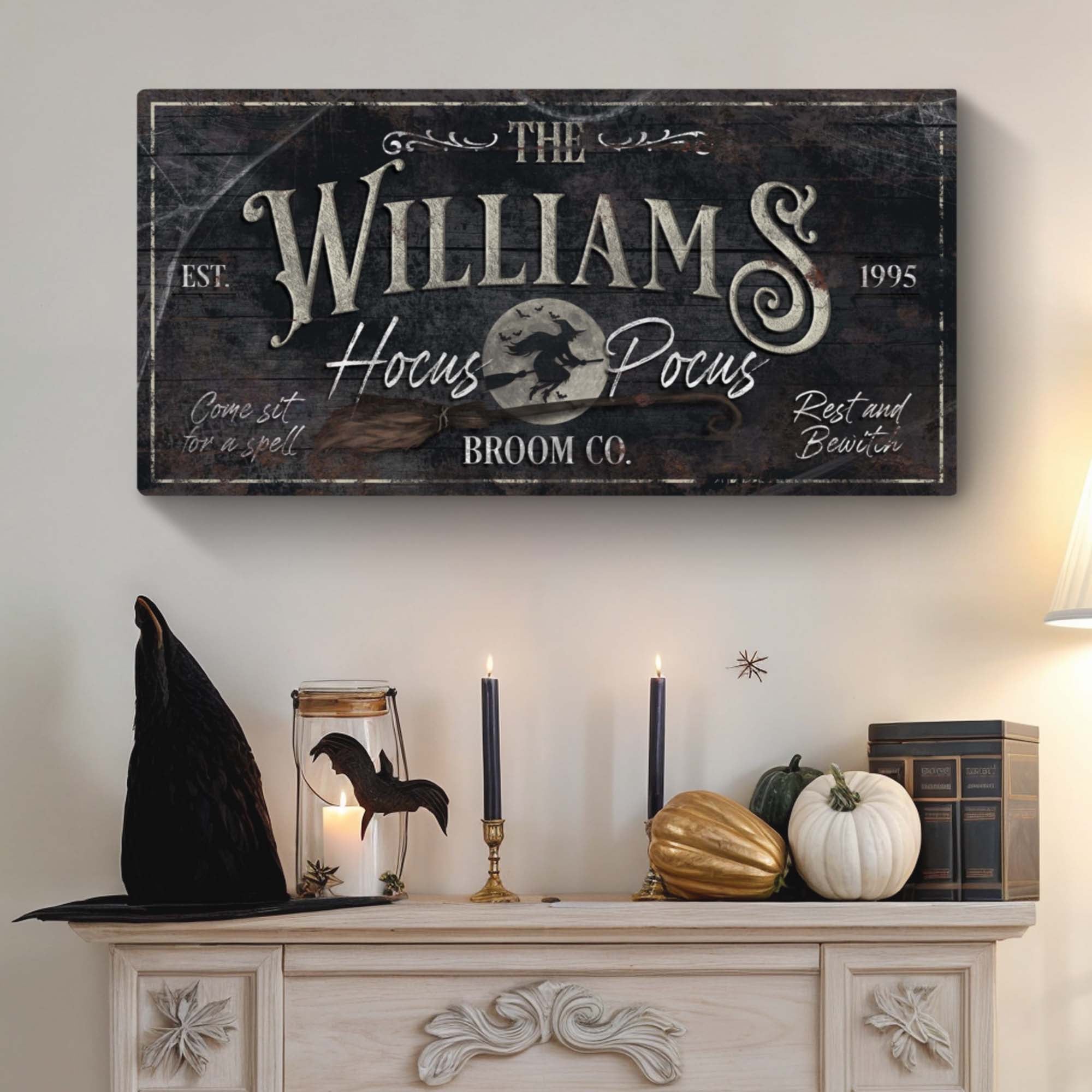 Personalized Hocus Pocus Halloween Sign II on sale at MyriadMart