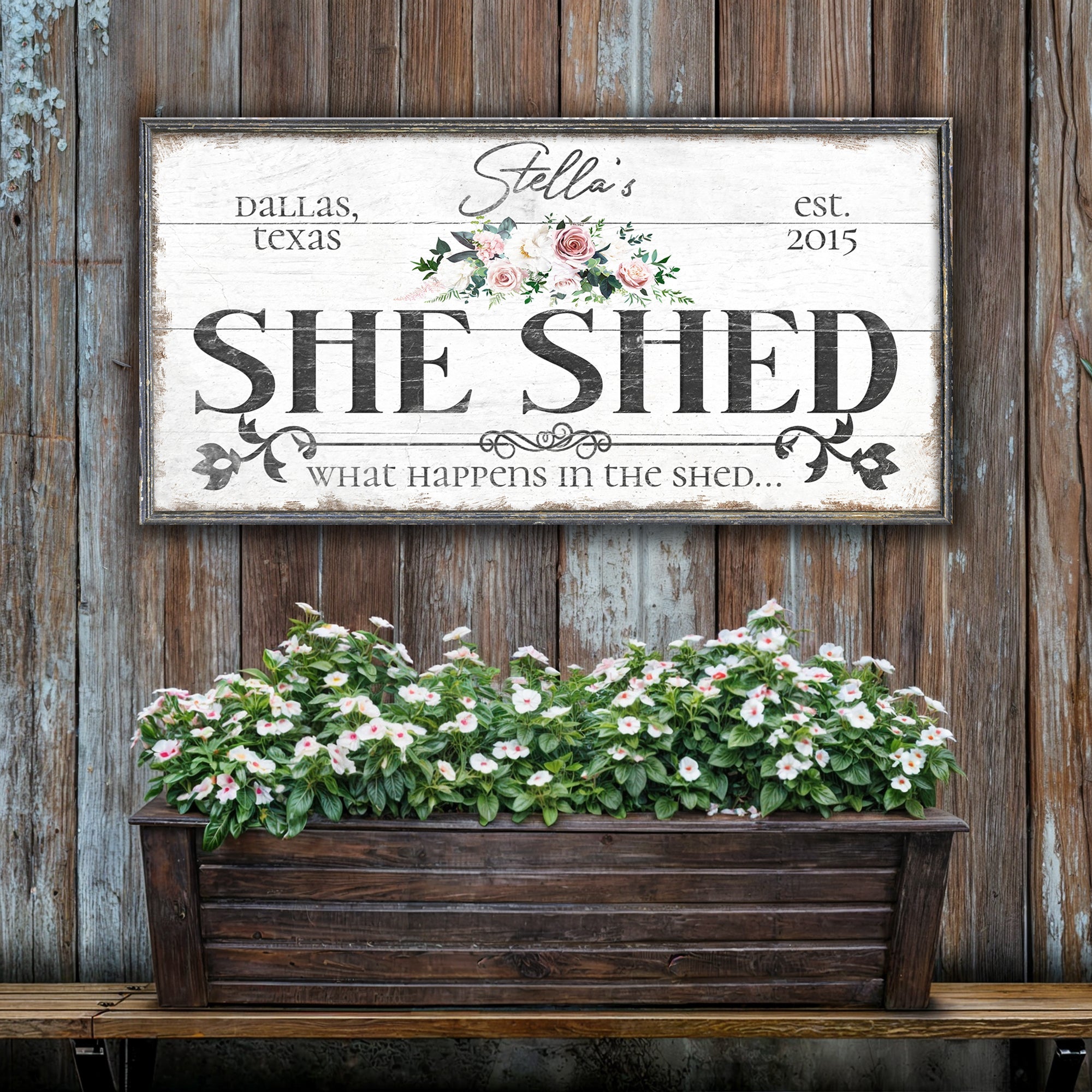 Personalized She Shed Sign VII on sale at MyriadMart