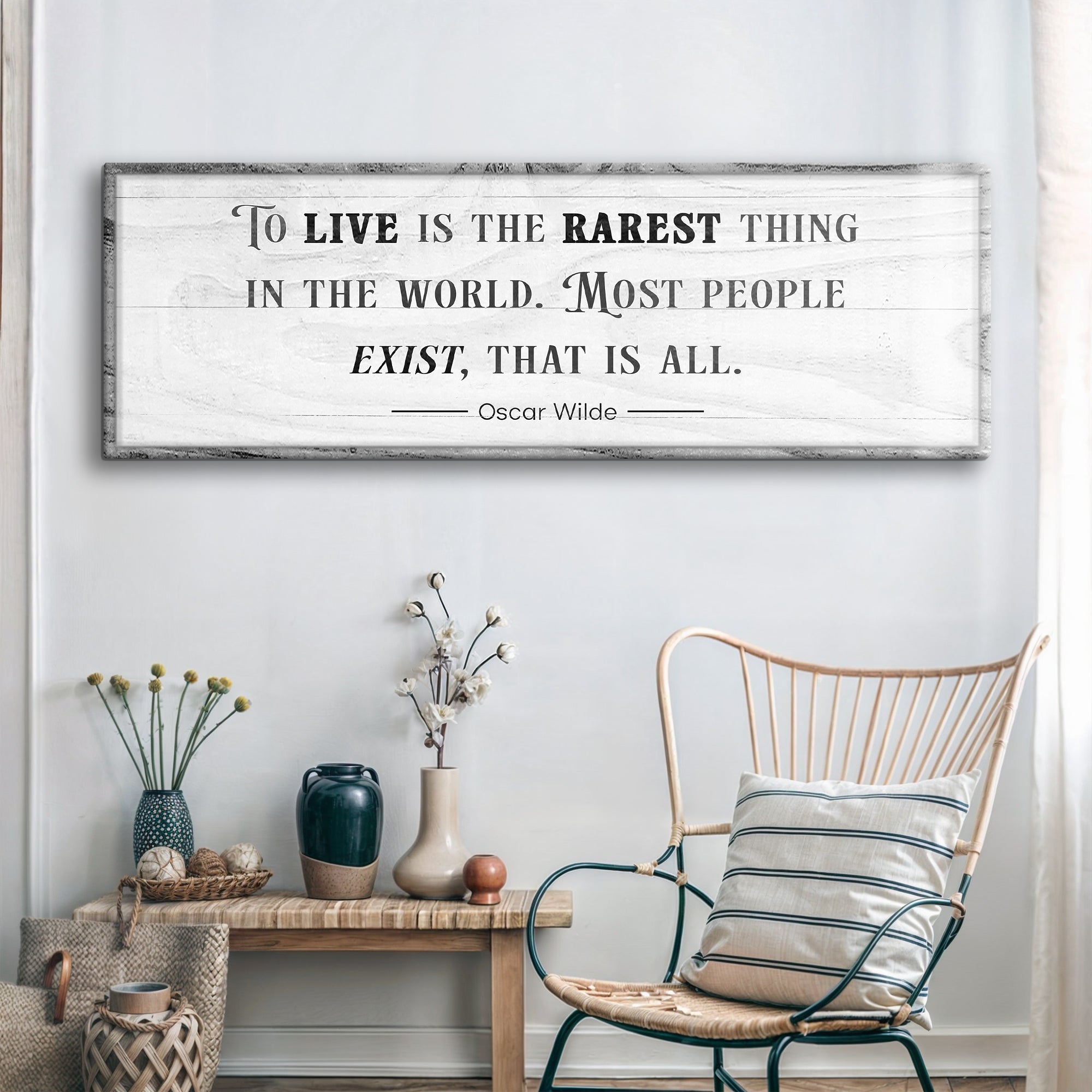 To Live Is The Rarest Thing Farmhouse Sign on sale at MyriadMart