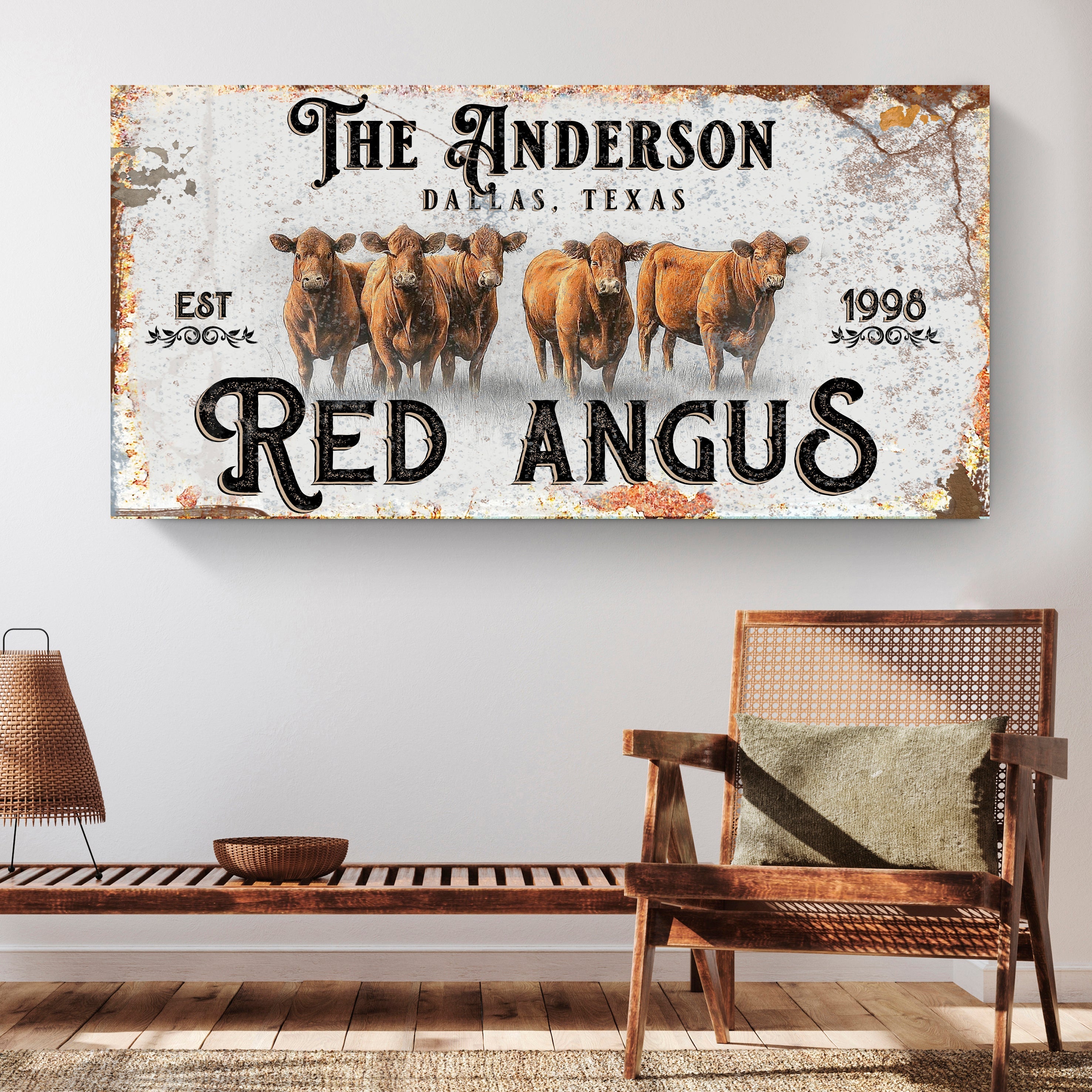 Red Angus Sign on sale at MyriadMart