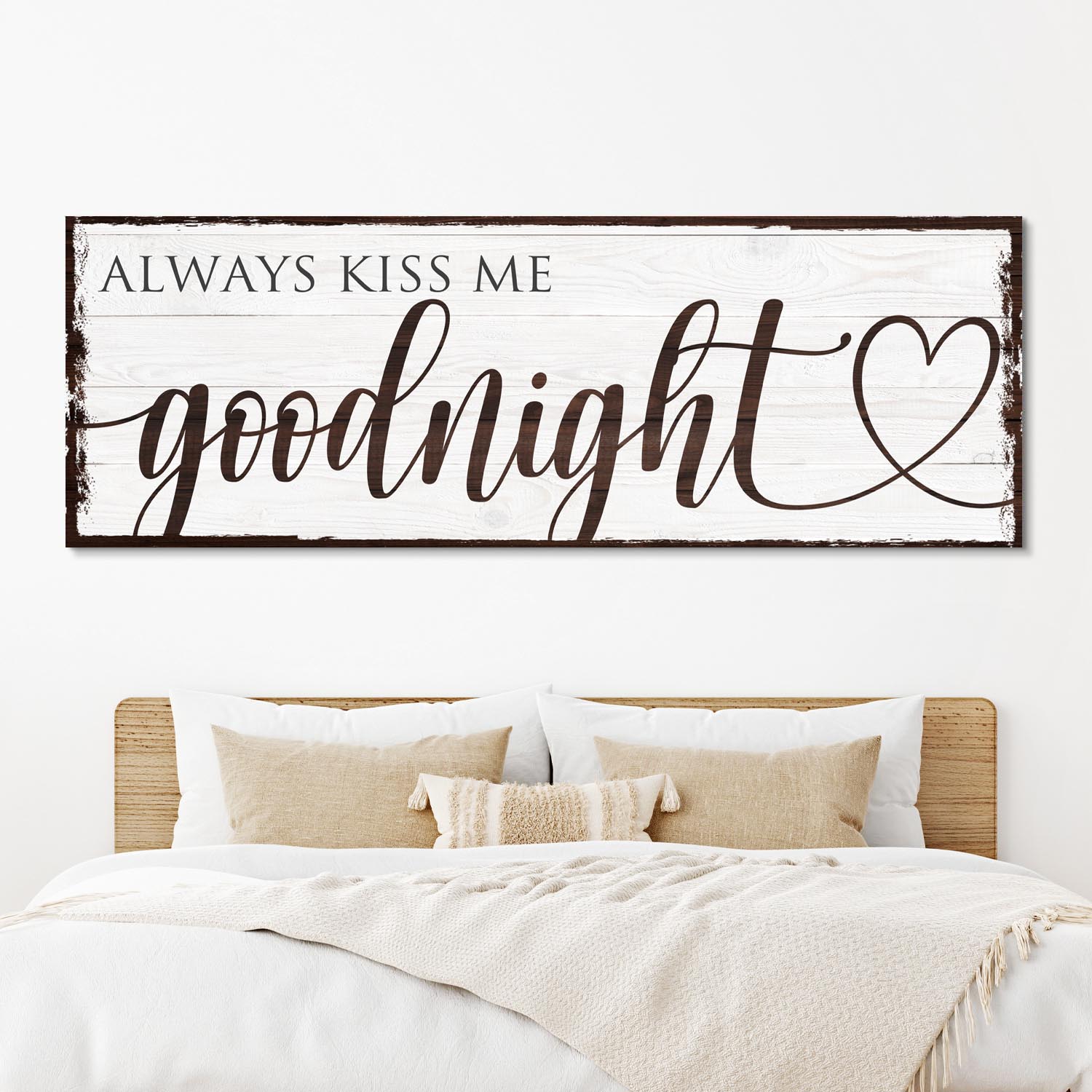 Always Kiss Me Goodnight Sign VII on sale at MyriadMart