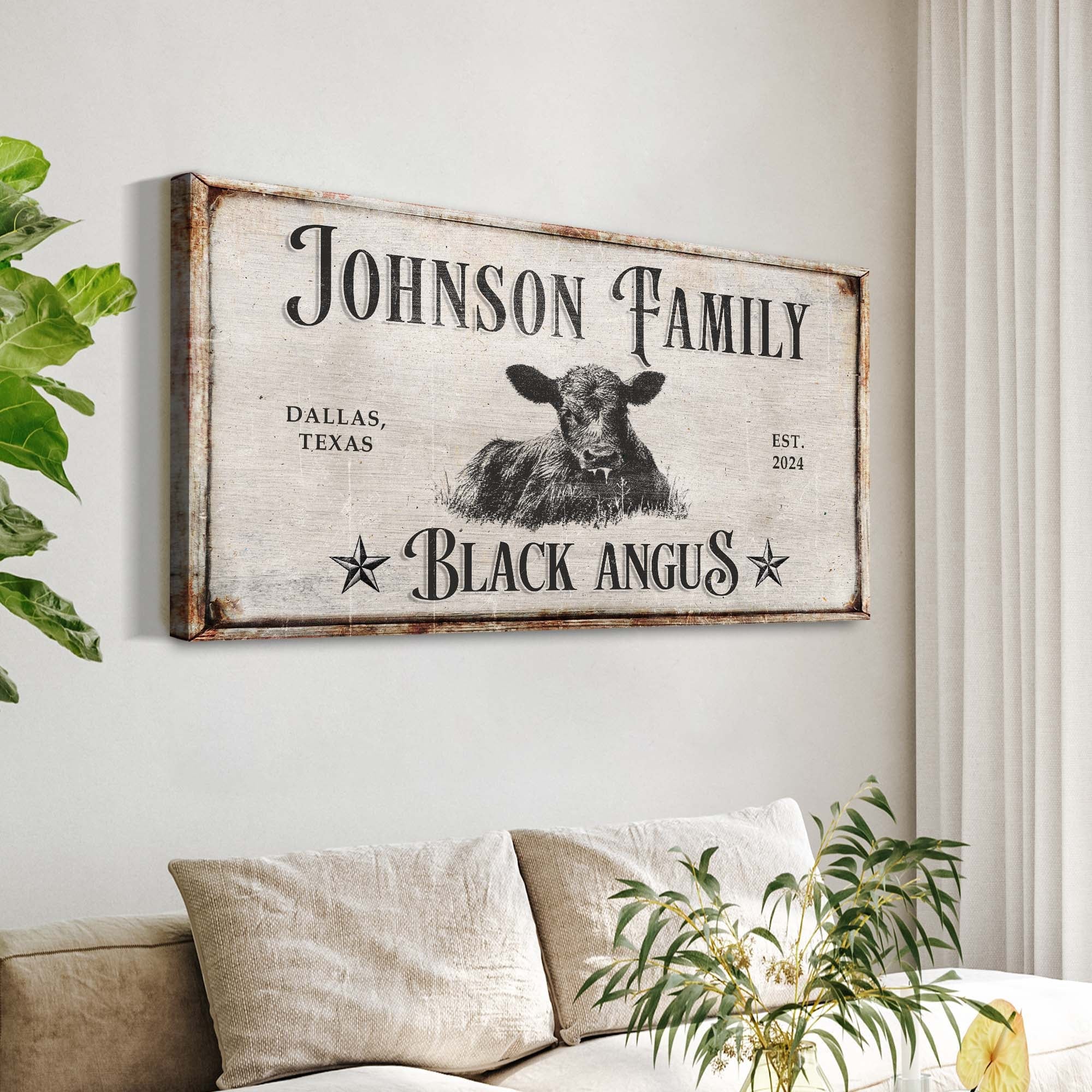 Black Angus Cattle Sign on sale at MyriadMart