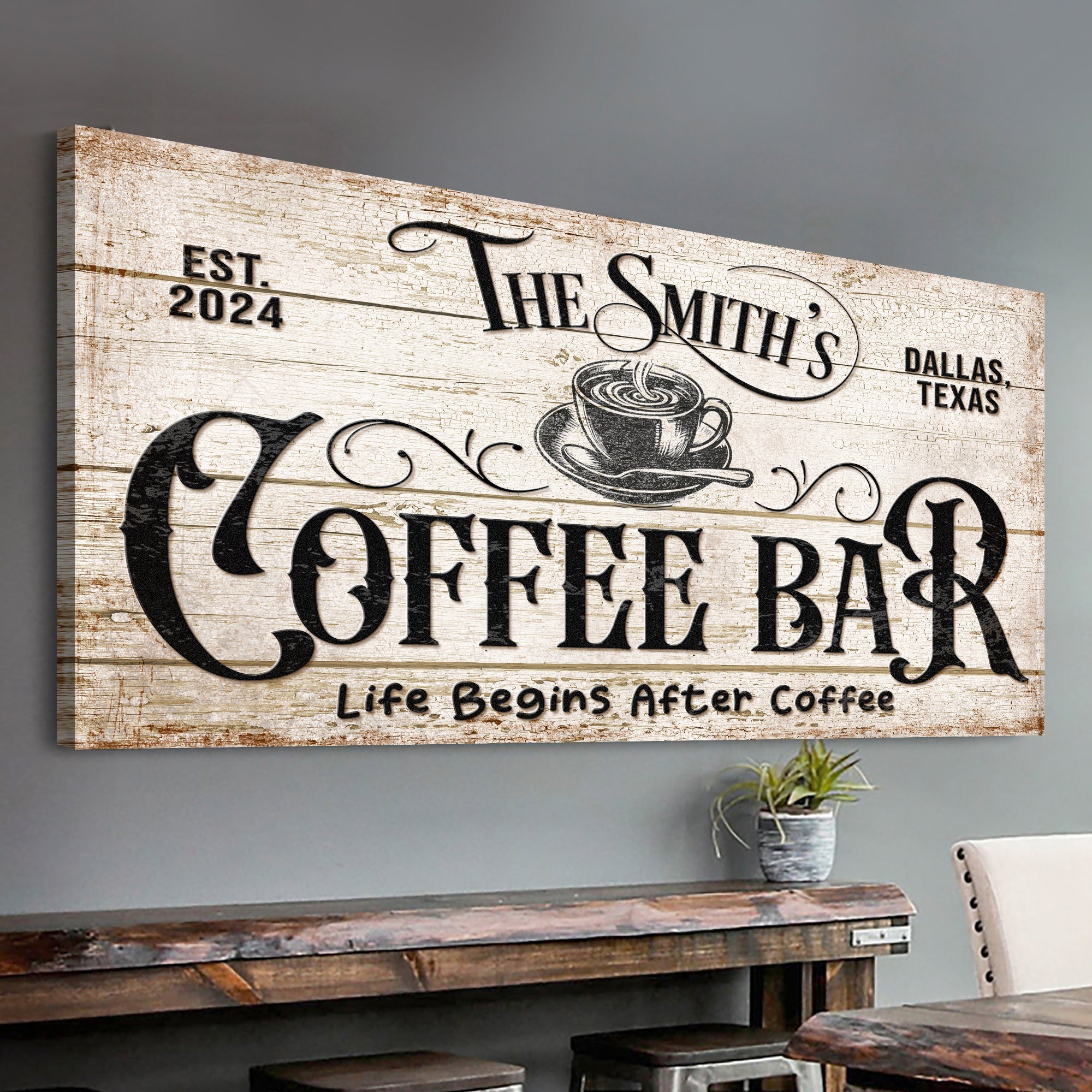 Personalized Coffee Bar Sign IV on sale at MyriadMart