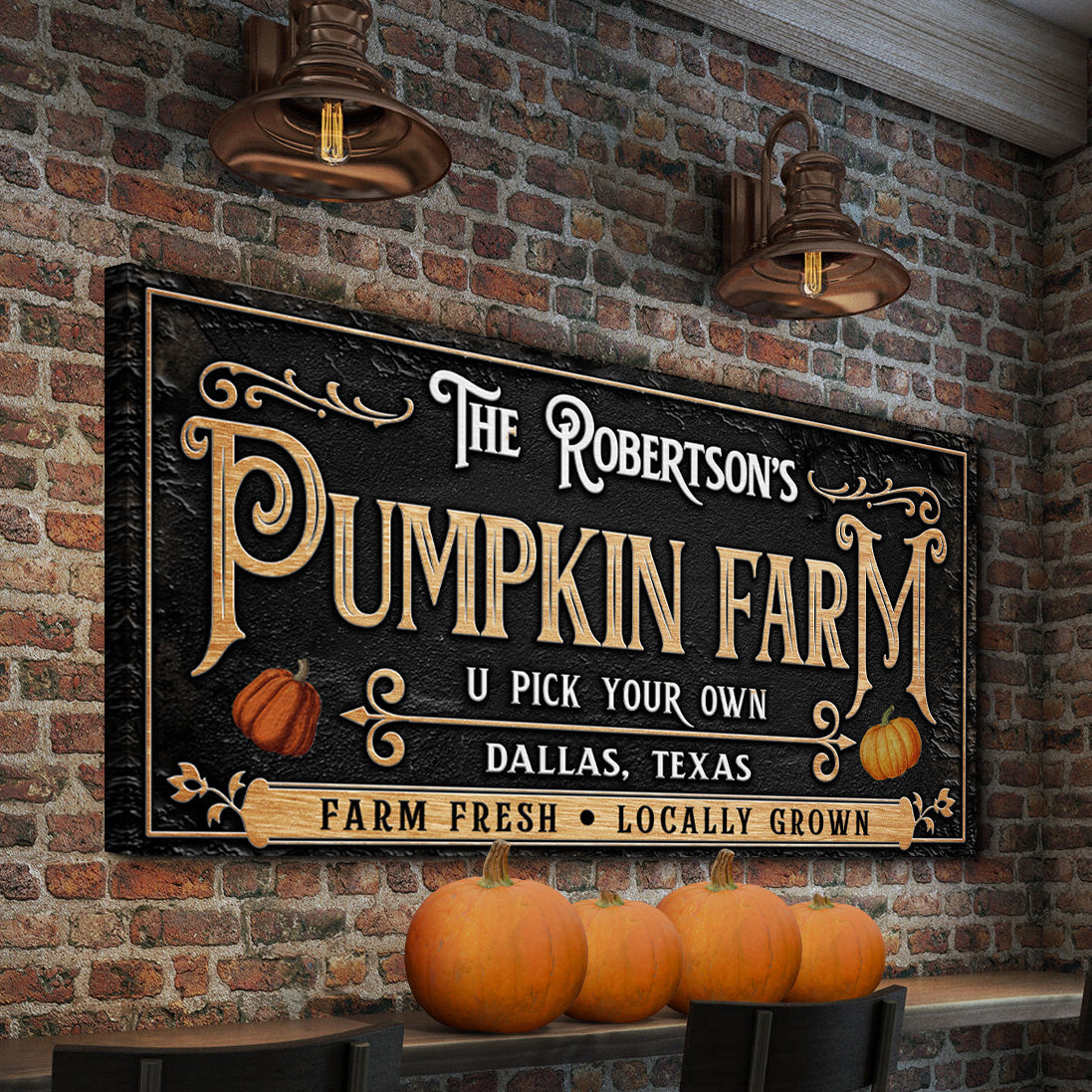 Personalized Pumpkin Farm Halloween Sign on sale at MyriadMart