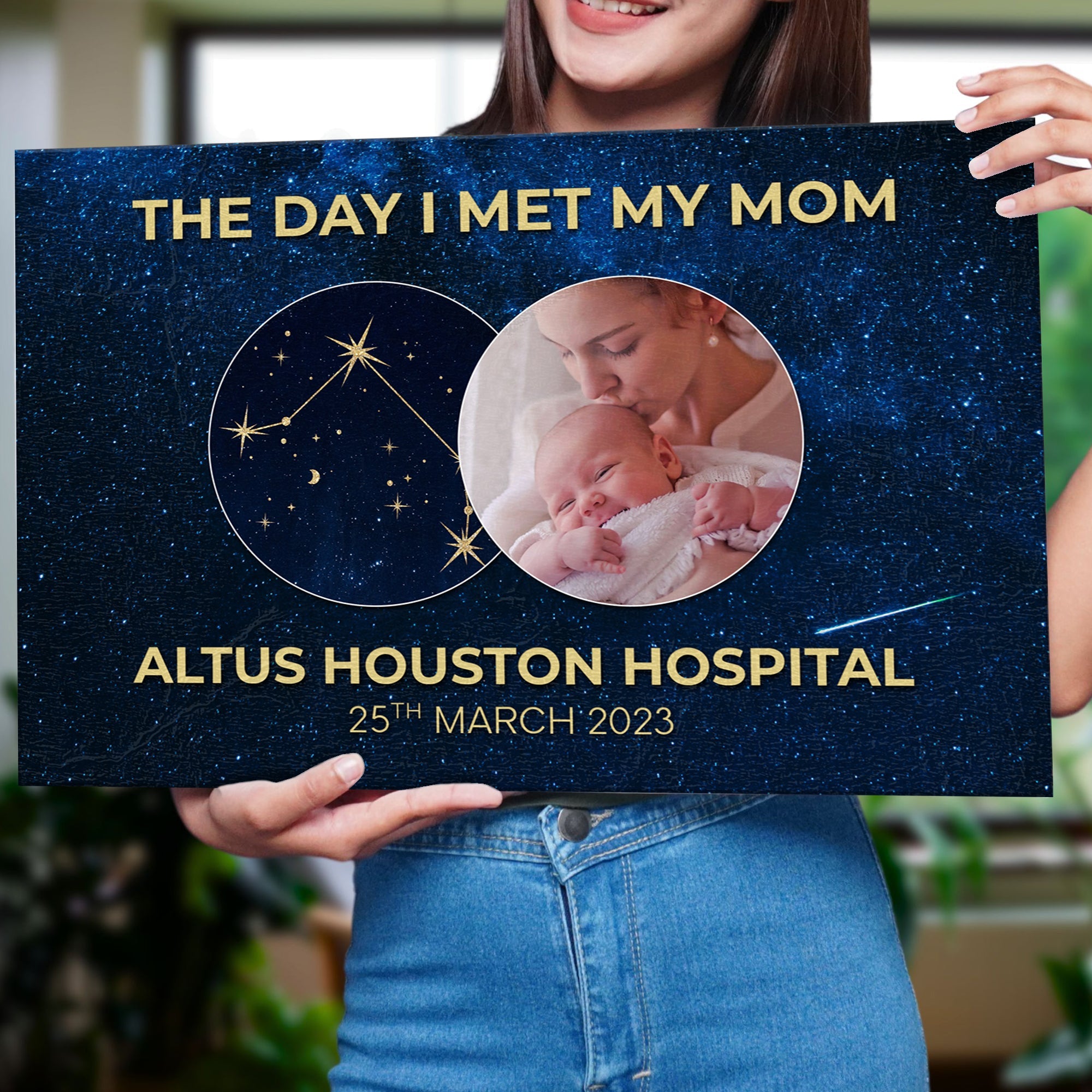 Mother's Day Sign The Day I Met My Mom on sale at MyriadMart