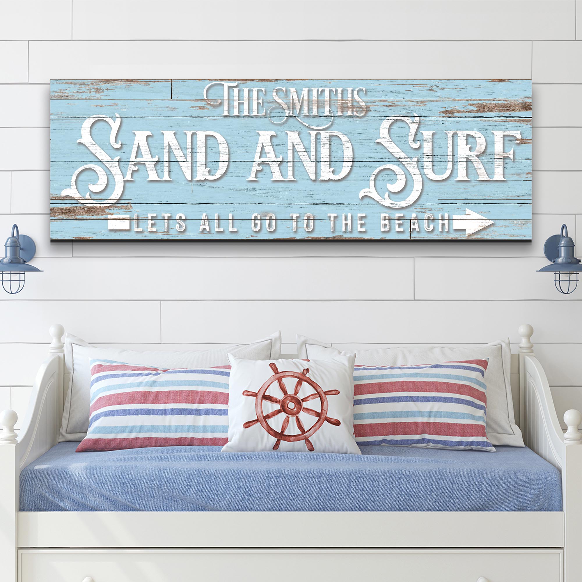 Sand And Surf Sign Let's All Go To The Beach Sign on sale at MyriadMart
