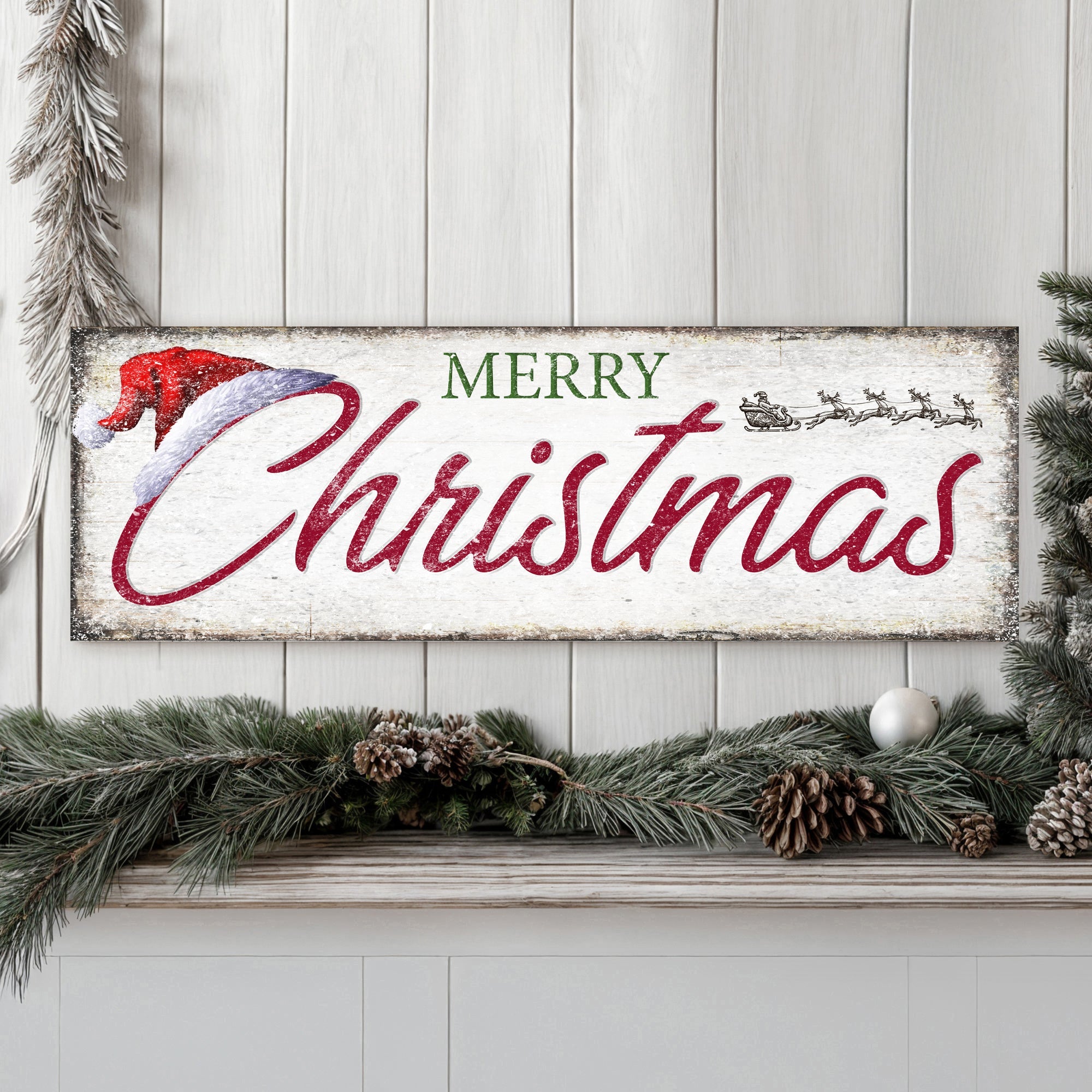 Vintage Merry Christmas Sign IV on sale at MyriadMart
