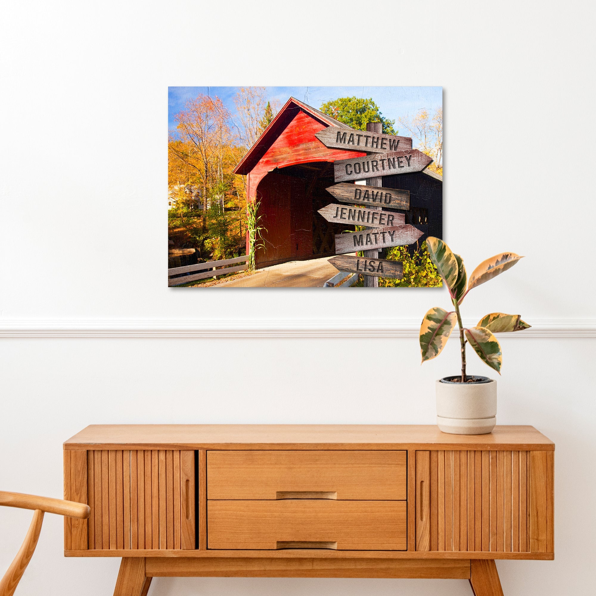 Cabin Woods Family Names Sign on sale at MyriadMart