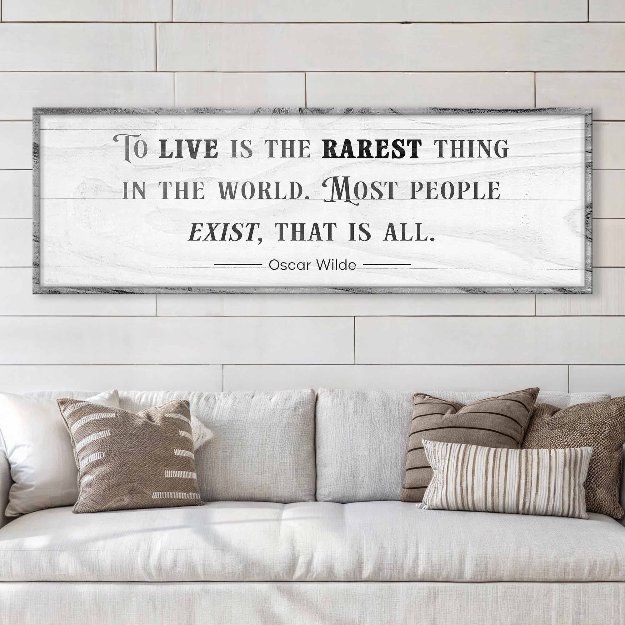To Live Is The Rarest Thing Farmhouse Sign on sale at MyriadMart