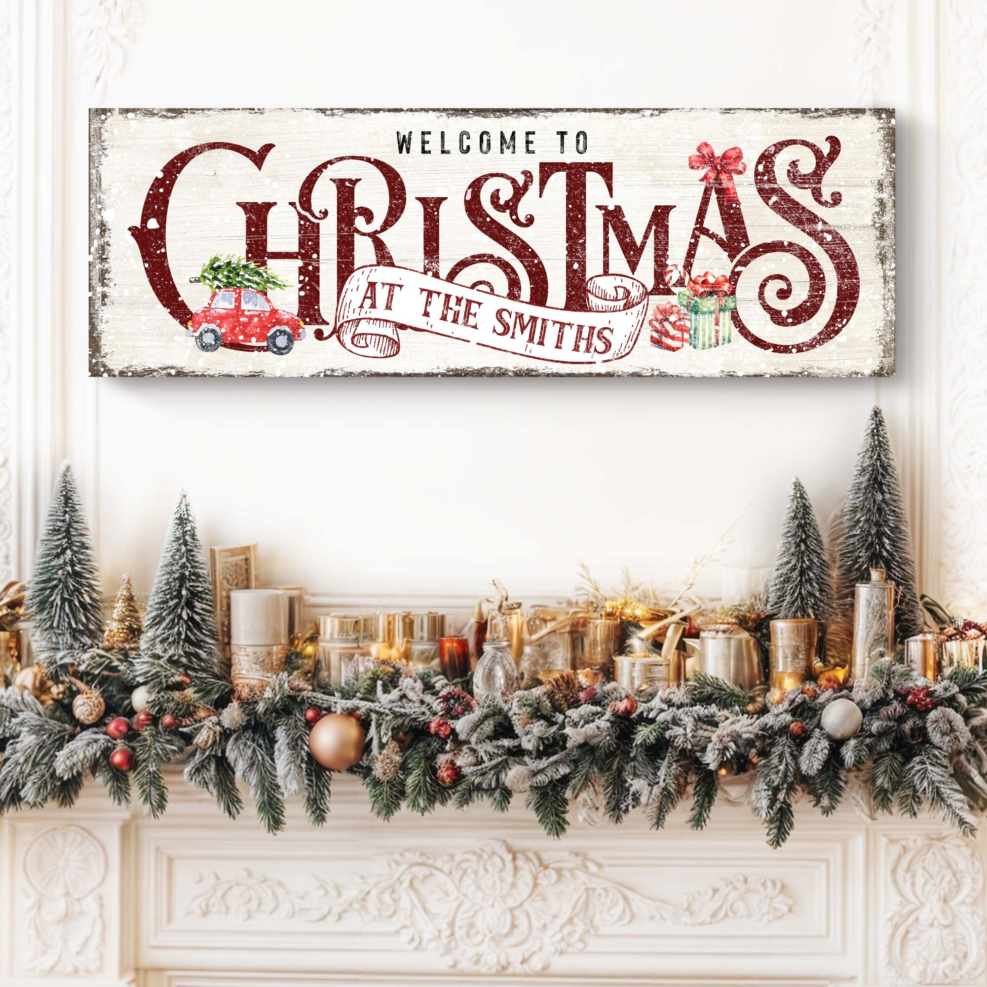 Family Welcome To Christmas Sign II on sale at MyriadMart