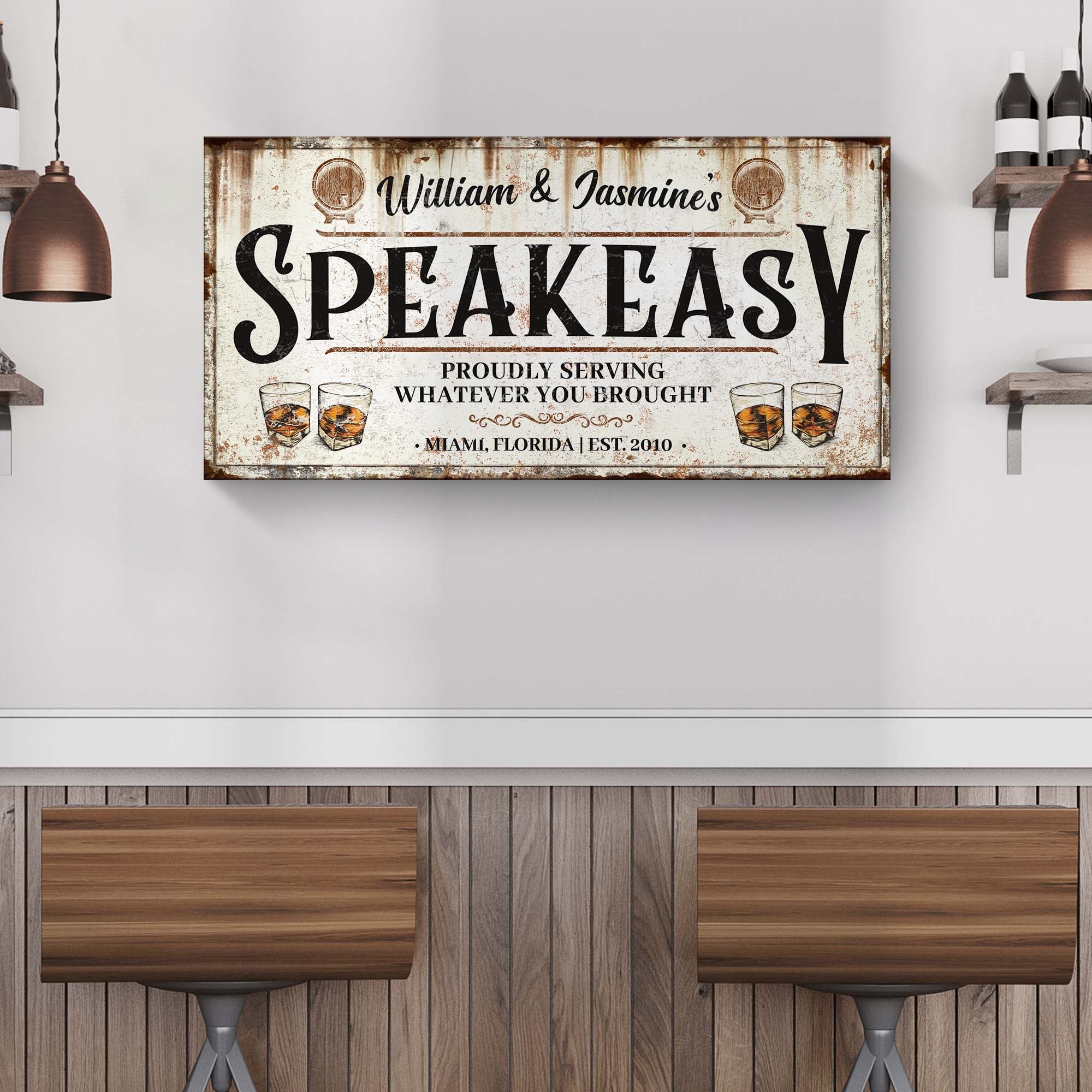 Speakeasy Sign V on sale at MyriadMart