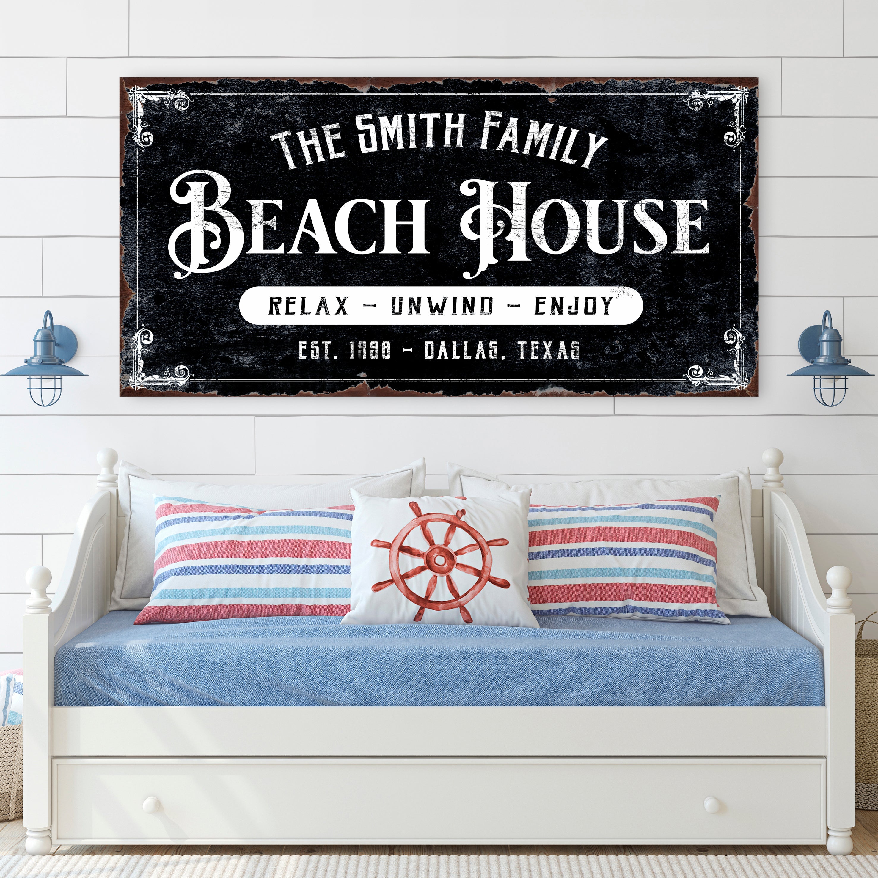 Beach House Personalized Sign III on sale at MyriadMart