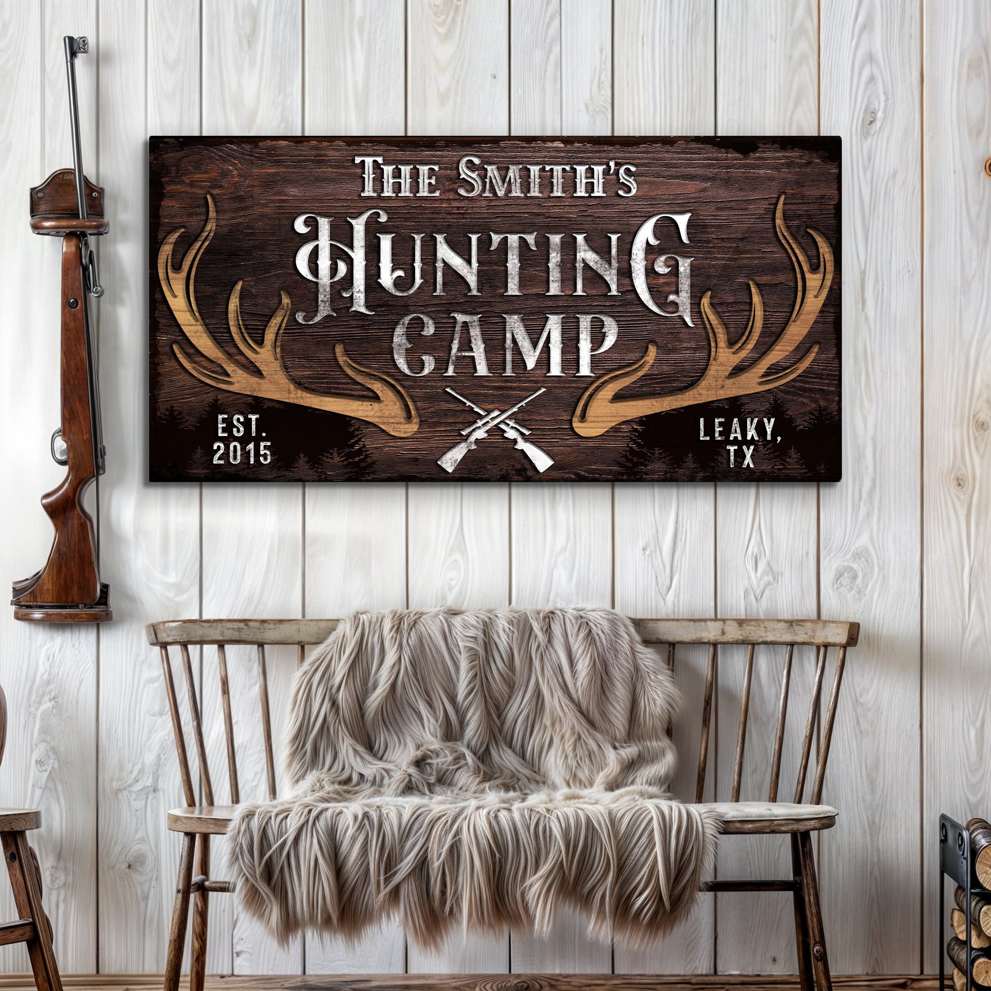 Family Hunting Camp Sign on sale at MyriadMart