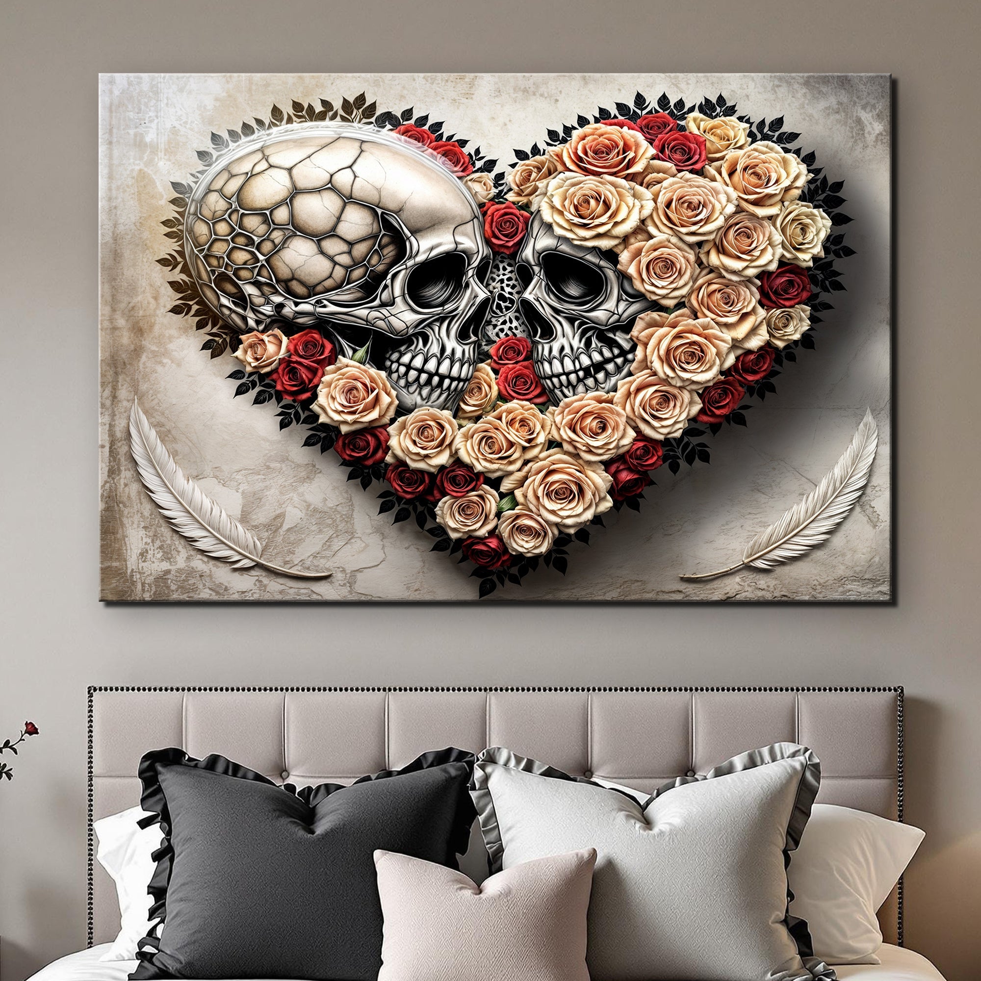 Skull and Flowers Wall Art VII on sale at MyriadMart