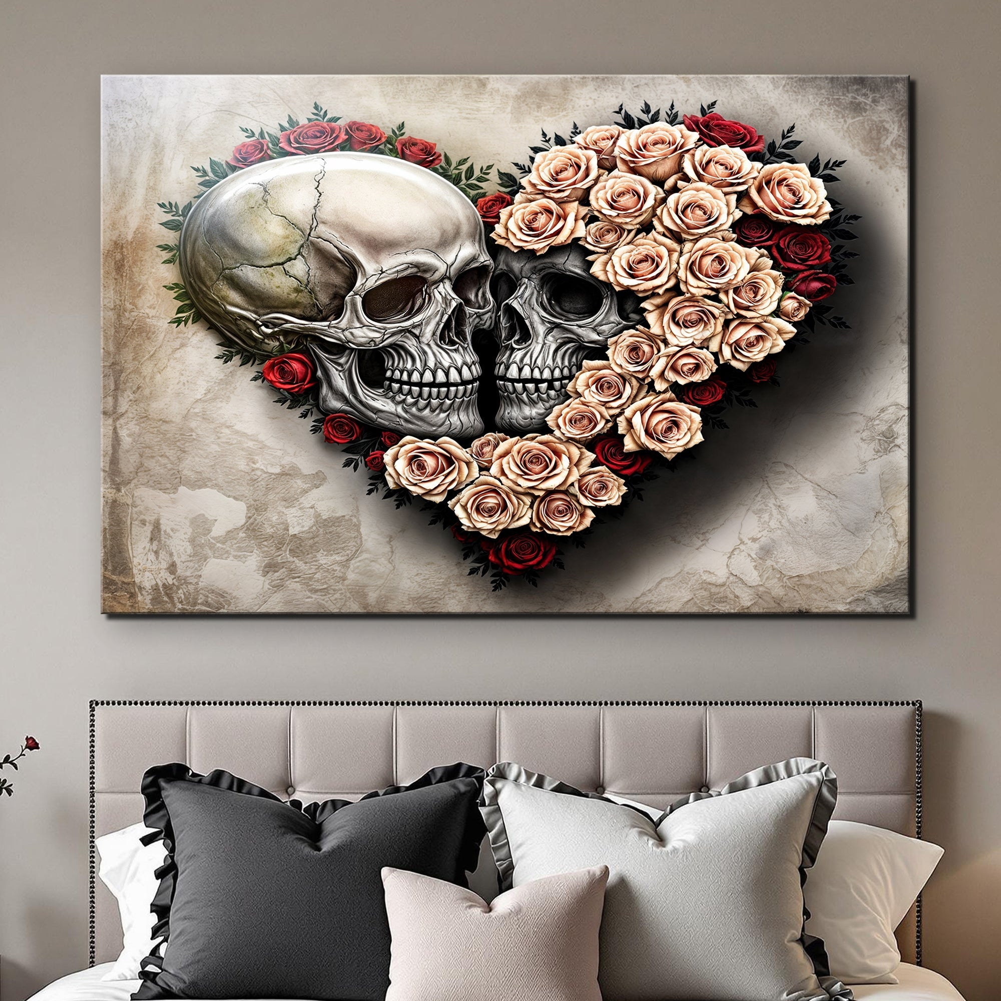 Skull and Flowers Wall Art IX on sale at MyriadMart