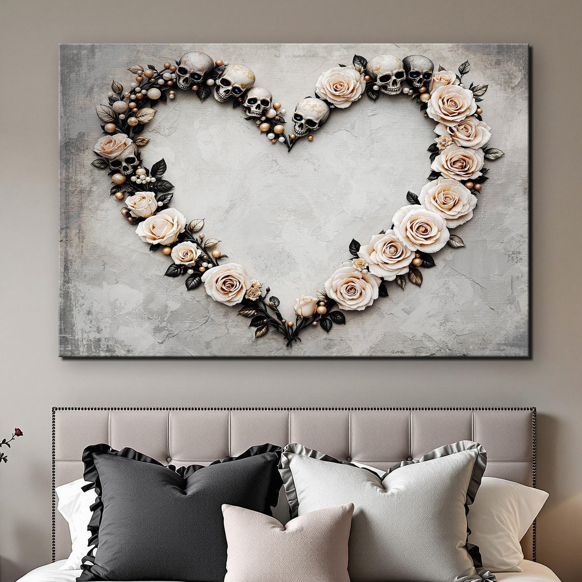 Skull and Flowers Wall Art XI on sale at MyriadMart