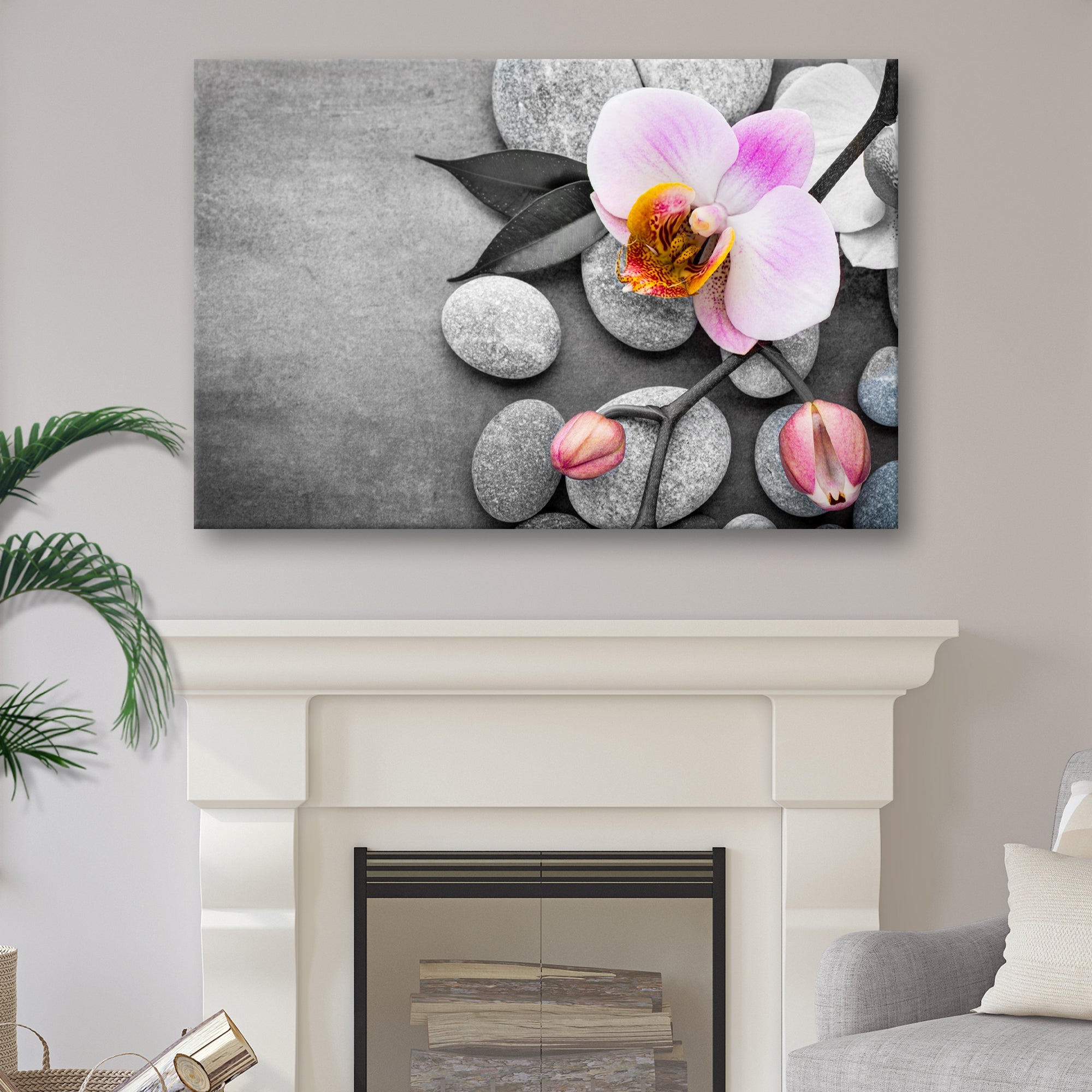 Fresh White Orchid Flower Canvas Wall Art on sale at MyriadMart