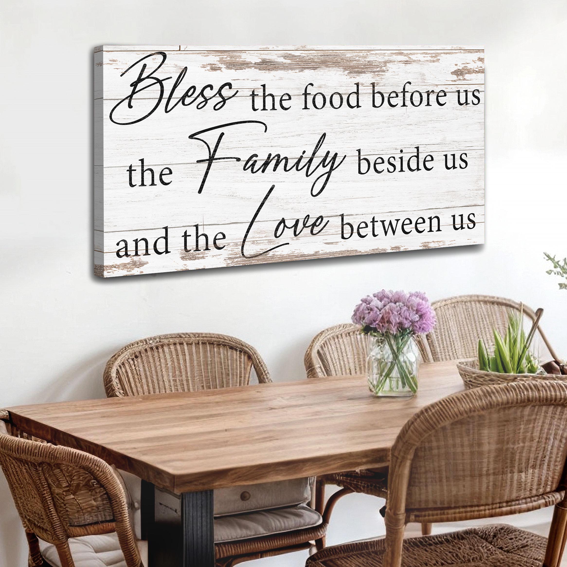 Bless The Food, Family, And Love Sign V on sale at MyriadMart