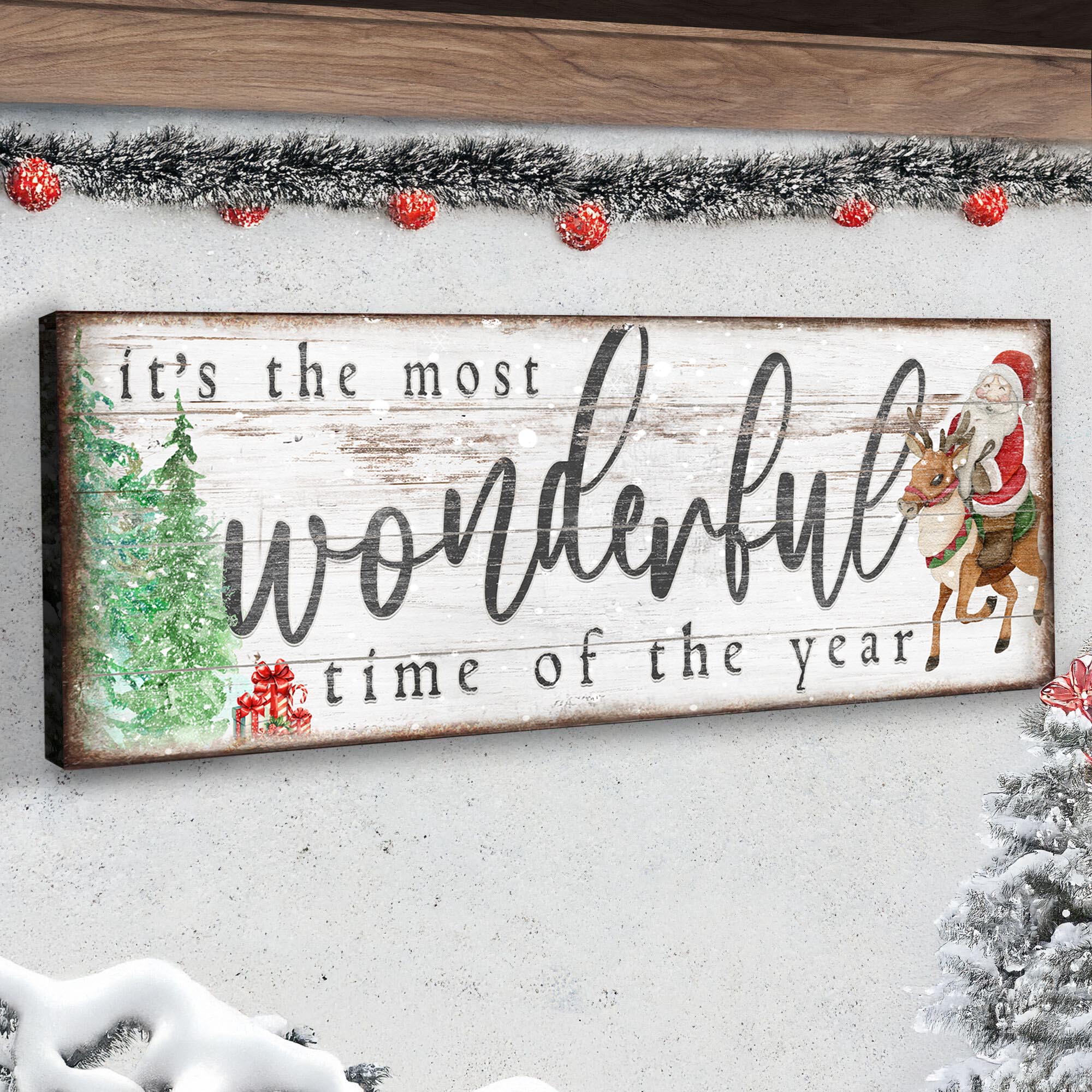 It's The Most Wonderful Time Of The Year Christmas Sign II on sale at MyriadMart
