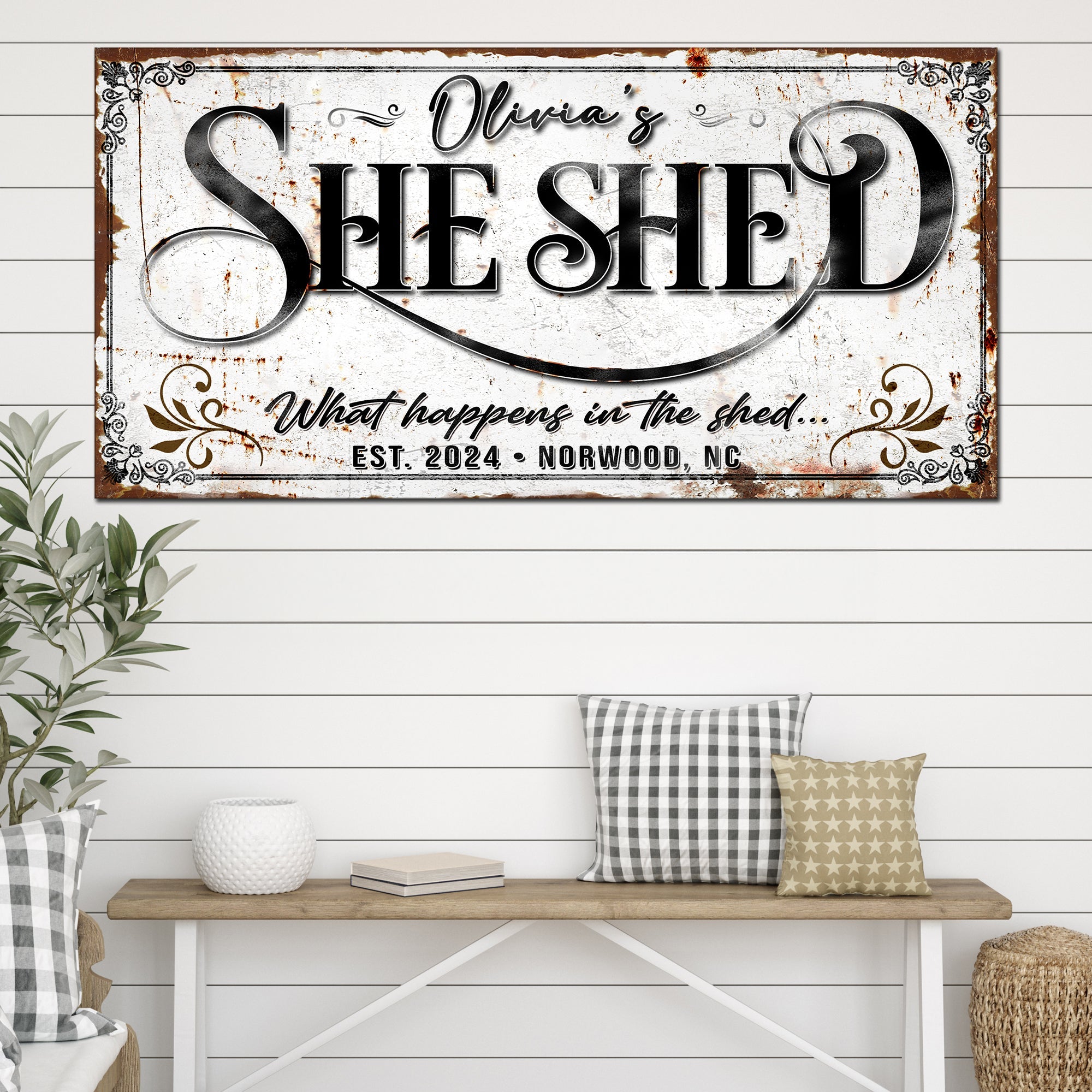 Personalized She Shed Sign XVIII on sale at MyriadMart