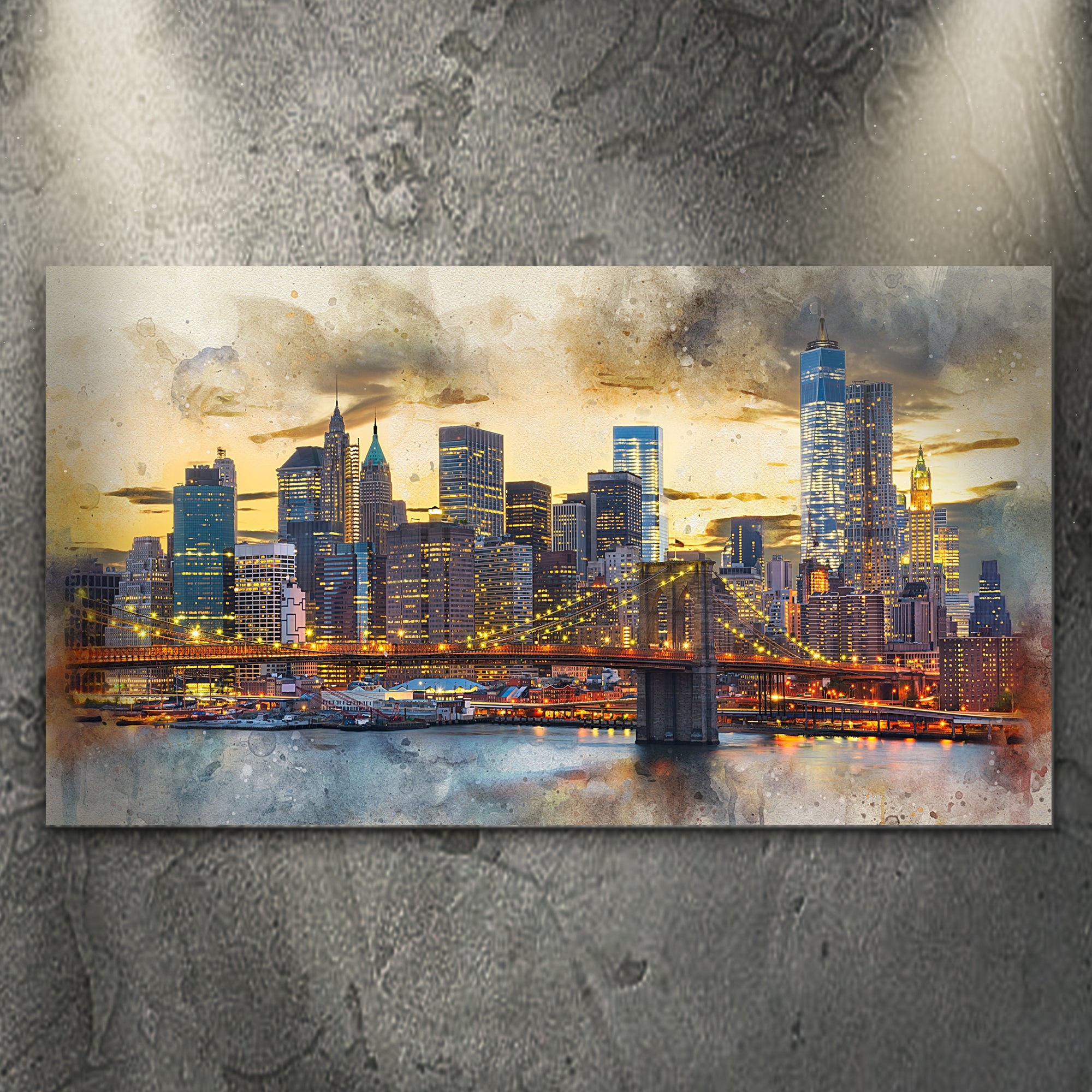 New York City Night View Canvas Wall Art on sale at MyriadMart