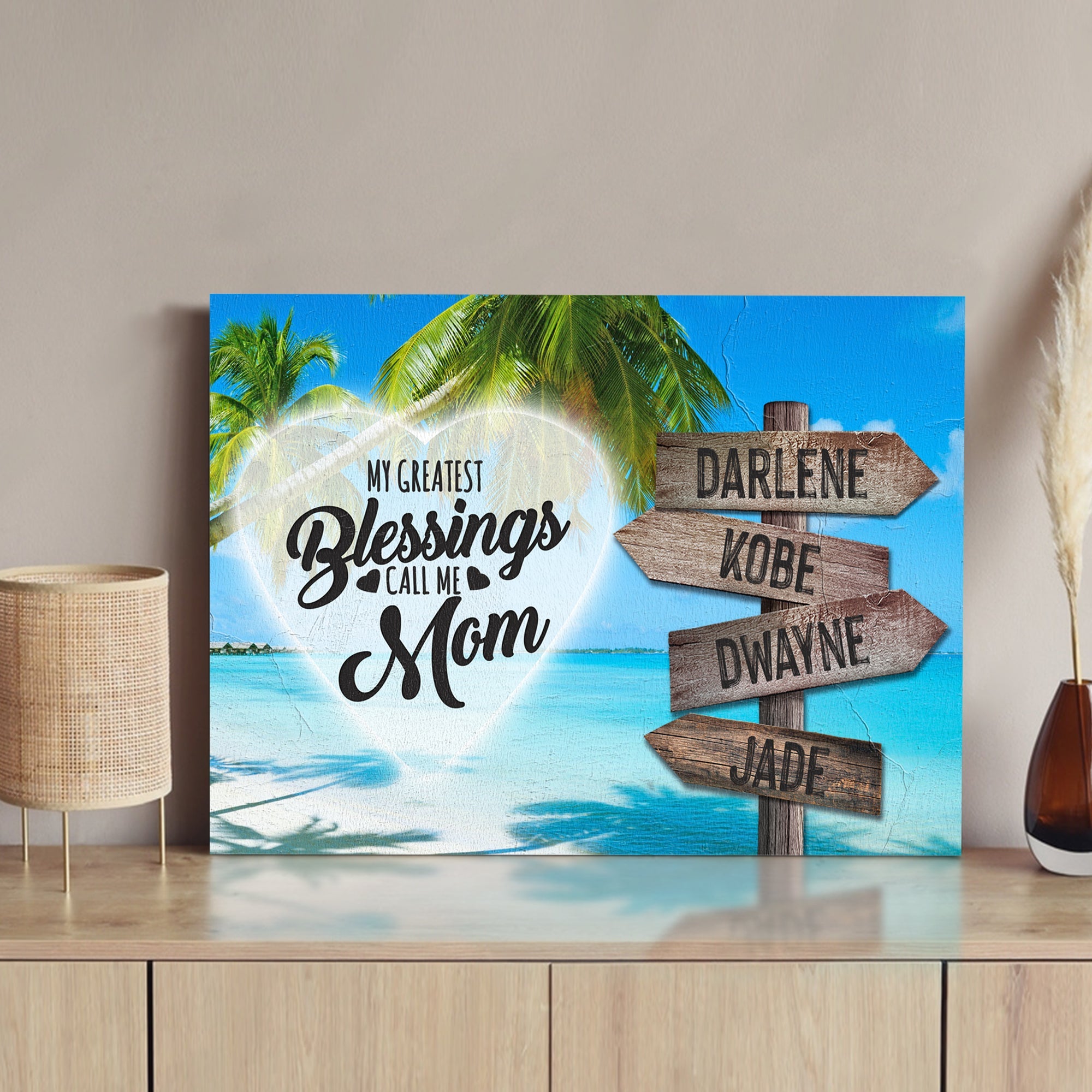 Mother's Day Sign My Greatest Blessings Call Me Mom on sale at MyriadMart