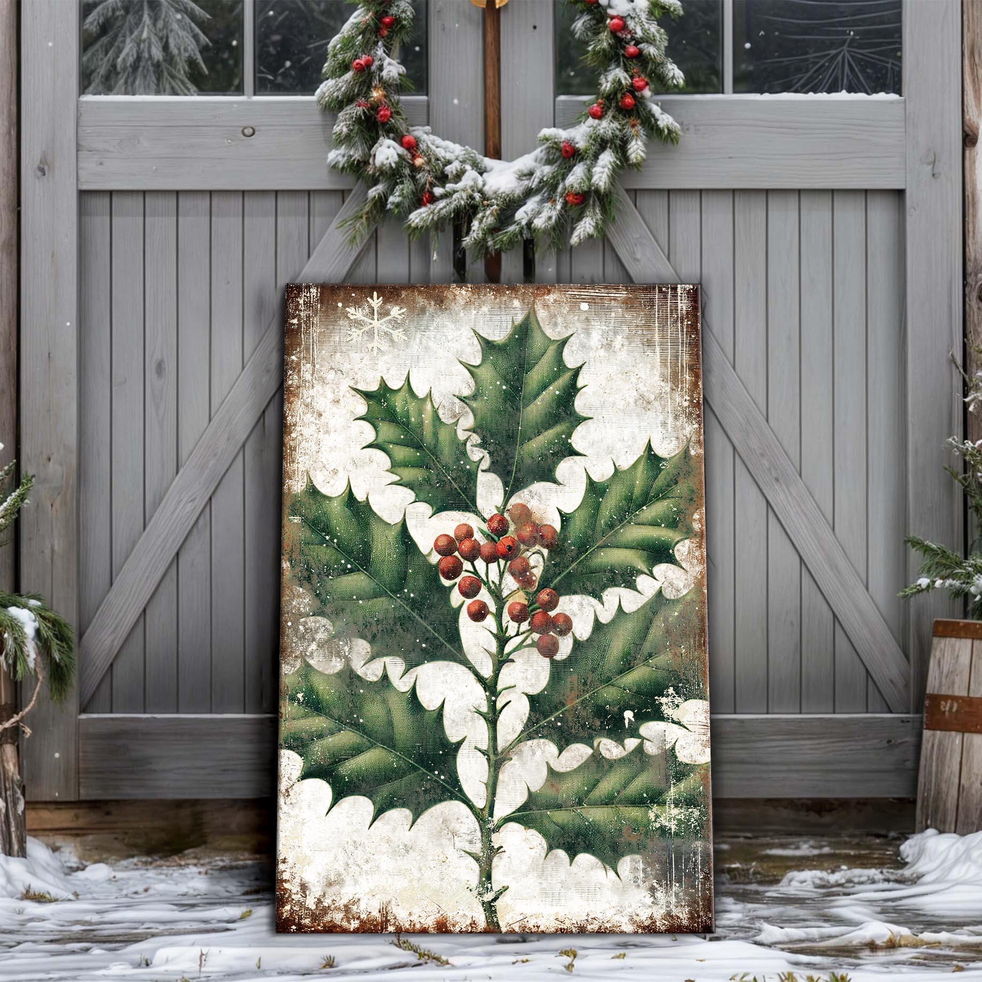 Christmas Holly Wall Art on sale at MyriadMart