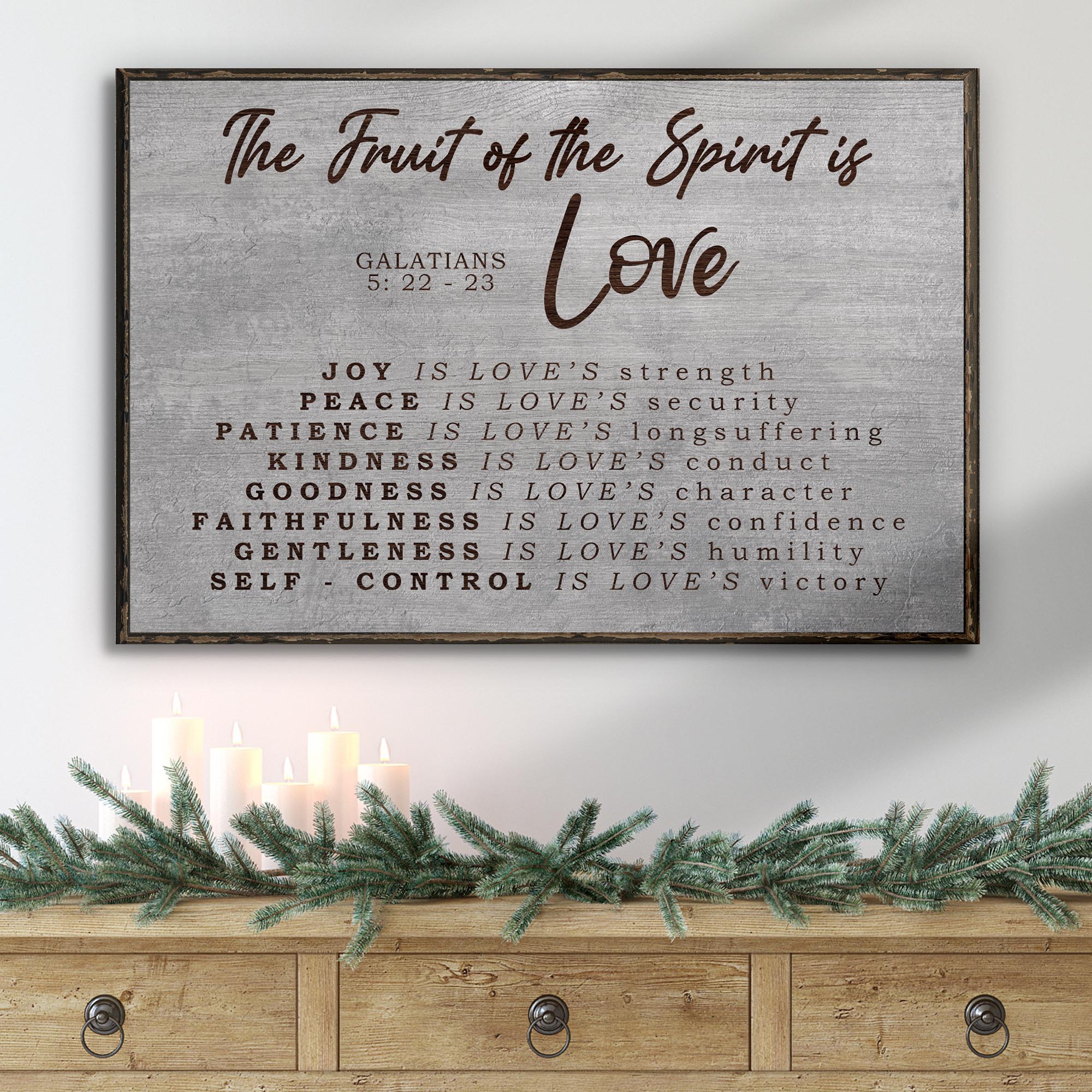 Galatians 5:22-23 - The Fruit Of The Spirit Sign III on sale at MyriadMart