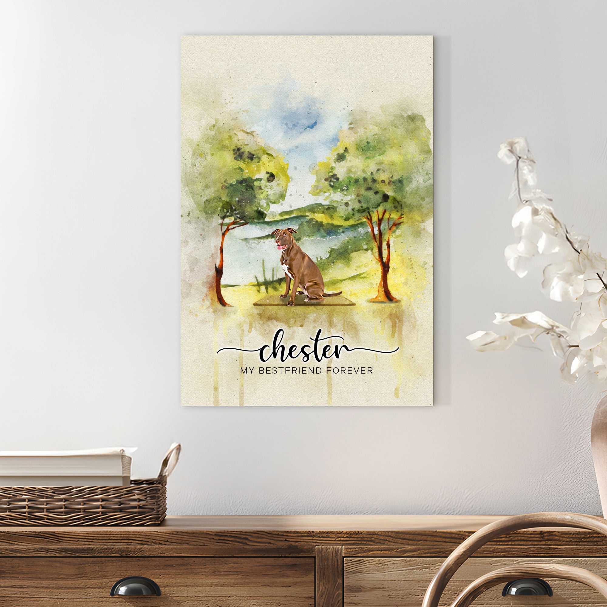 Pet Memorial Watercolor Sign My Bestfriend Forever on sale at MyriadMart