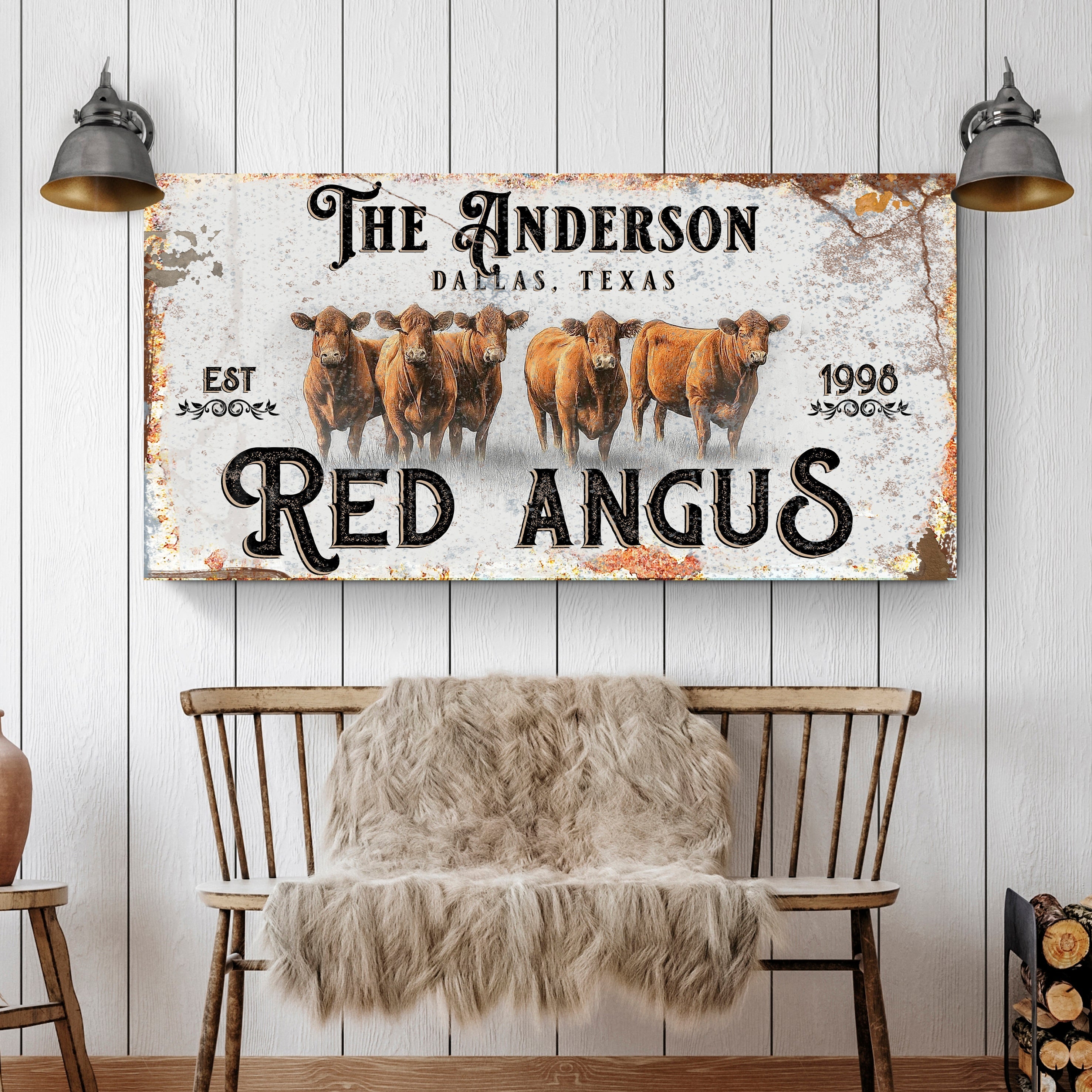 Red Angus Sign on sale at MyriadMart