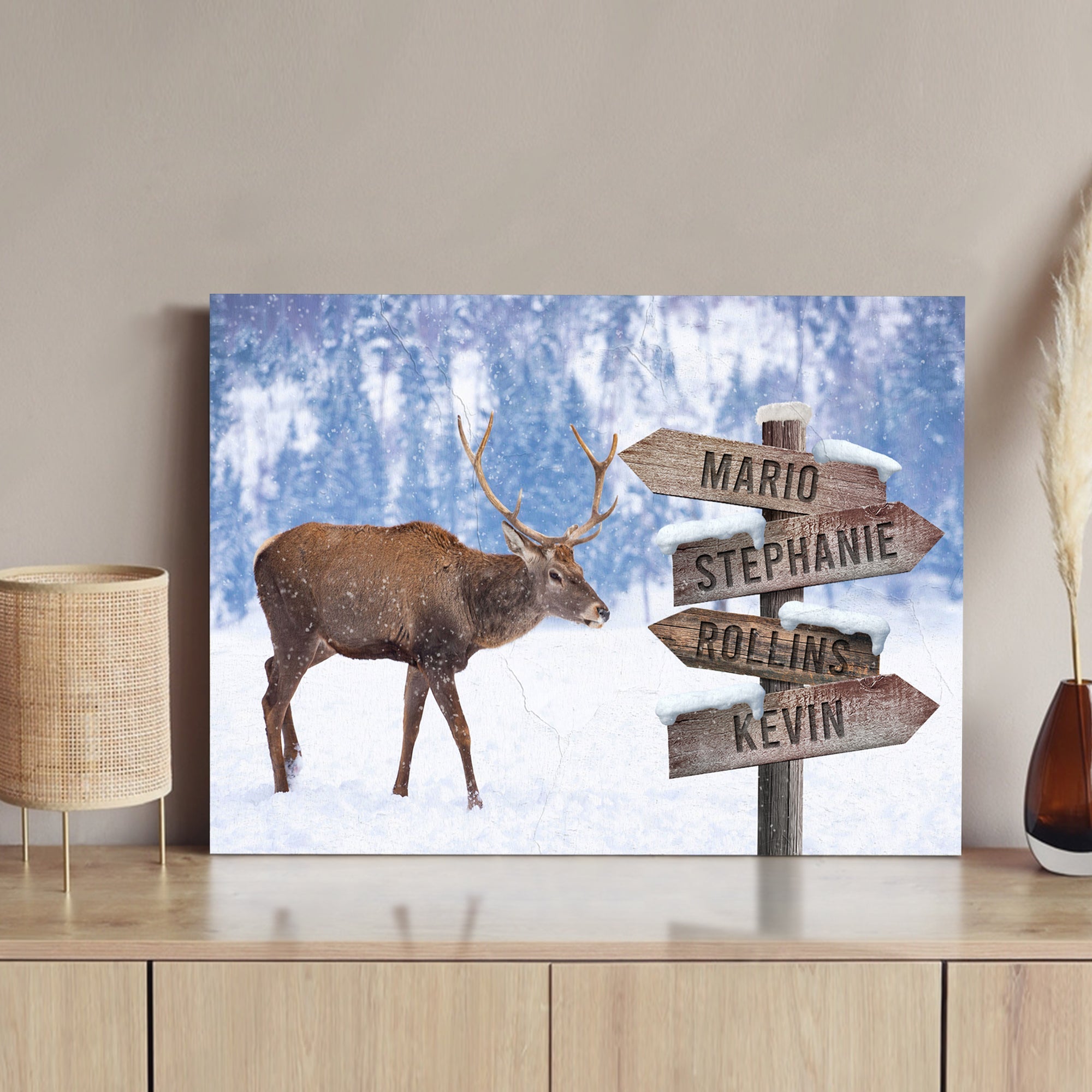 Deer Family Names Sign on sale at MyriadMart