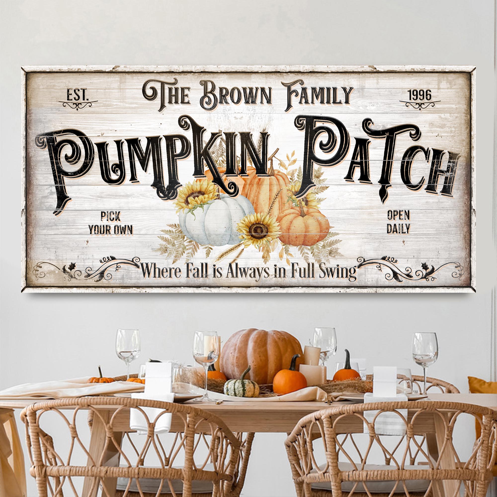 Personalized Pumpkin Patch Sign V on sale at MyriadMart