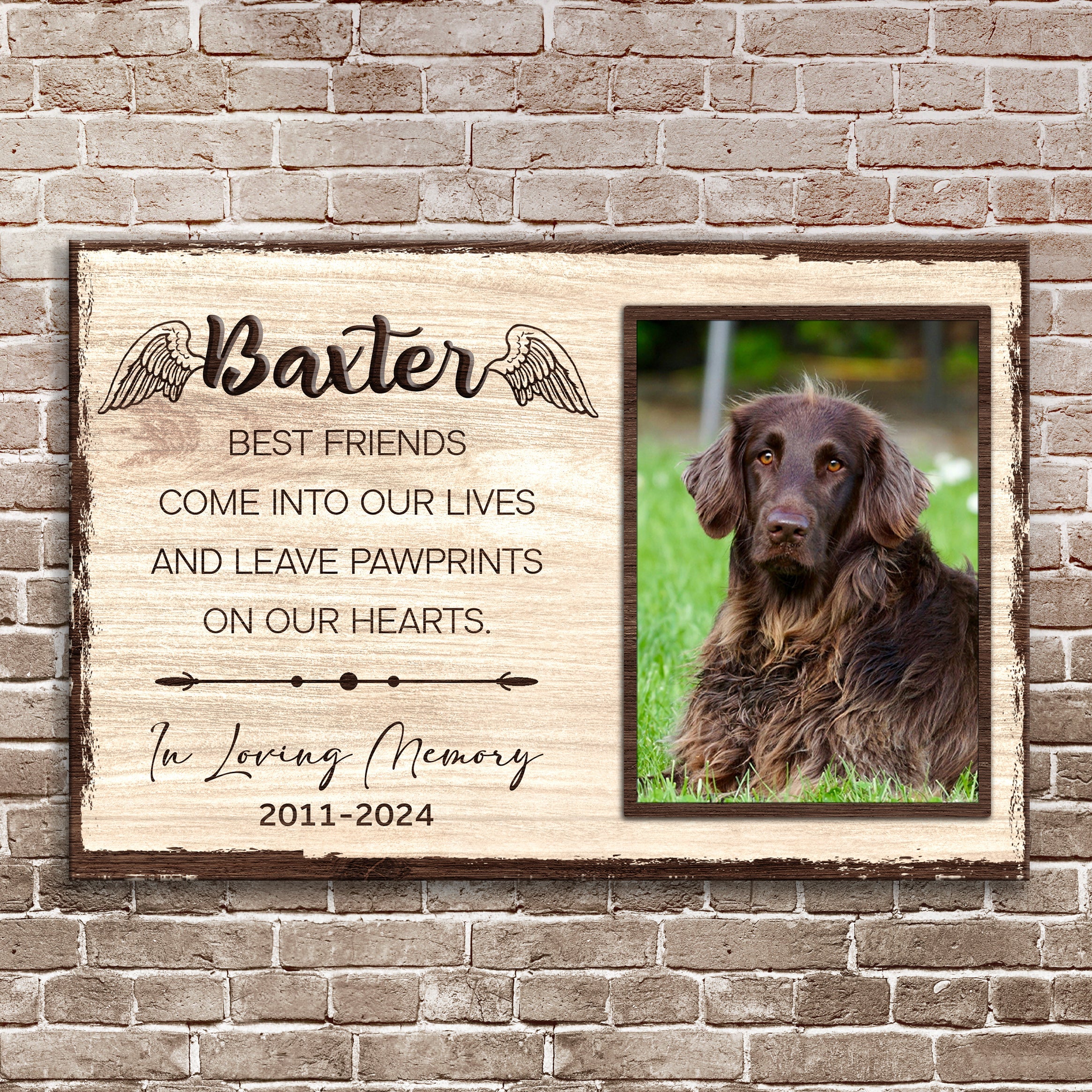 Pet Memorial Sign Best Friend In Paw Prints on sale at MyriadMart