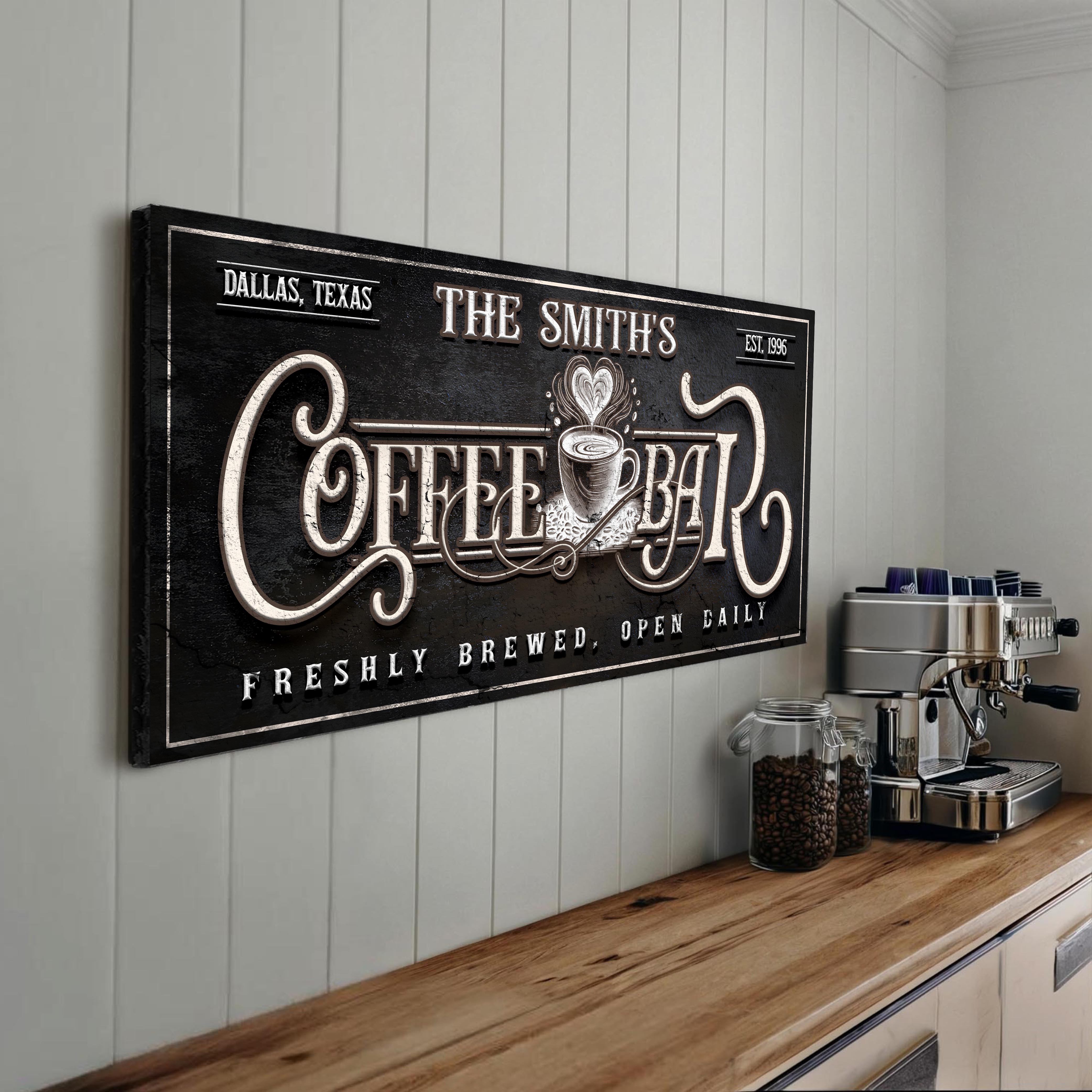 Personalized Coffee Bar Sign on sale at MyriadMart