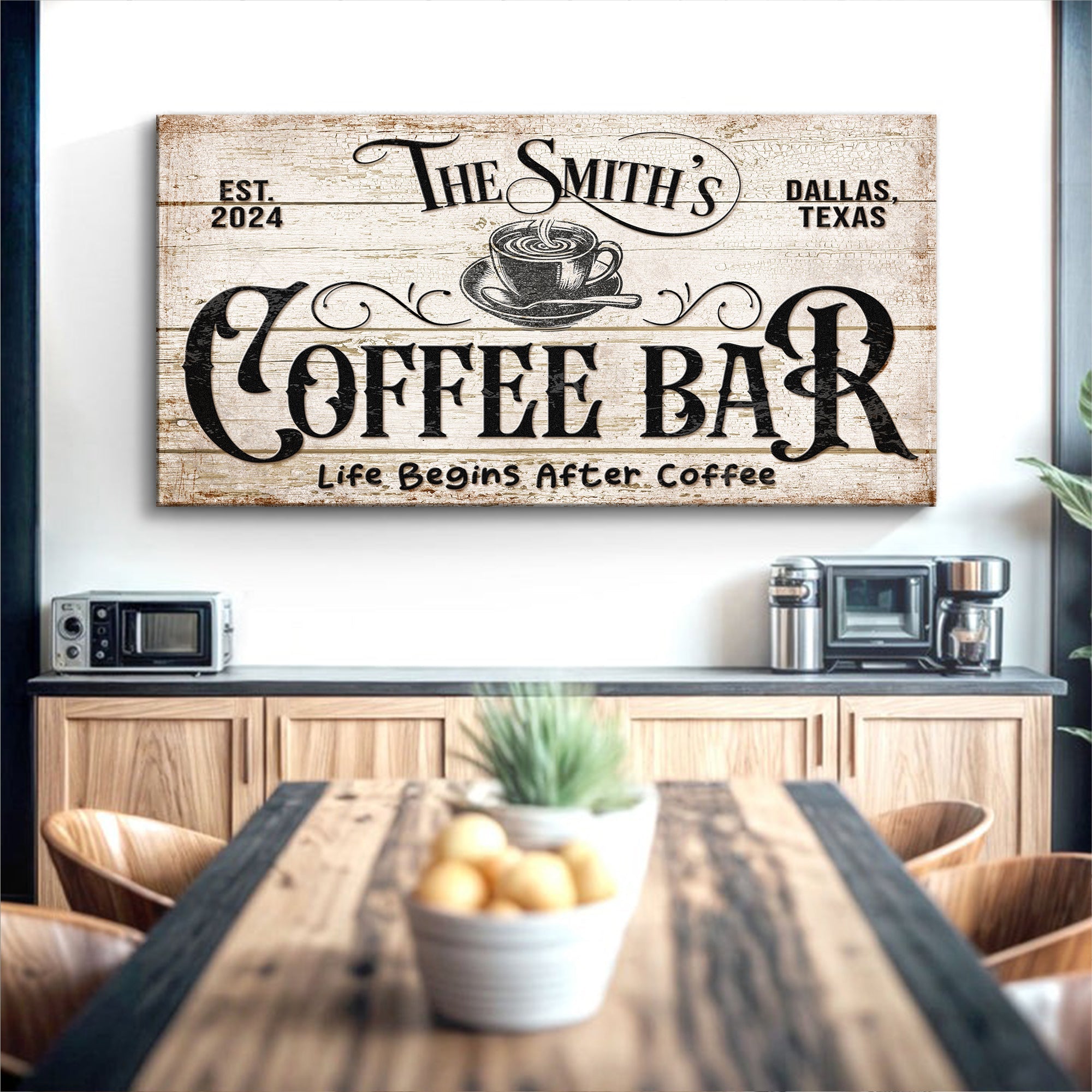 Personalized Coffee Bar Sign IV on sale at MyriadMart